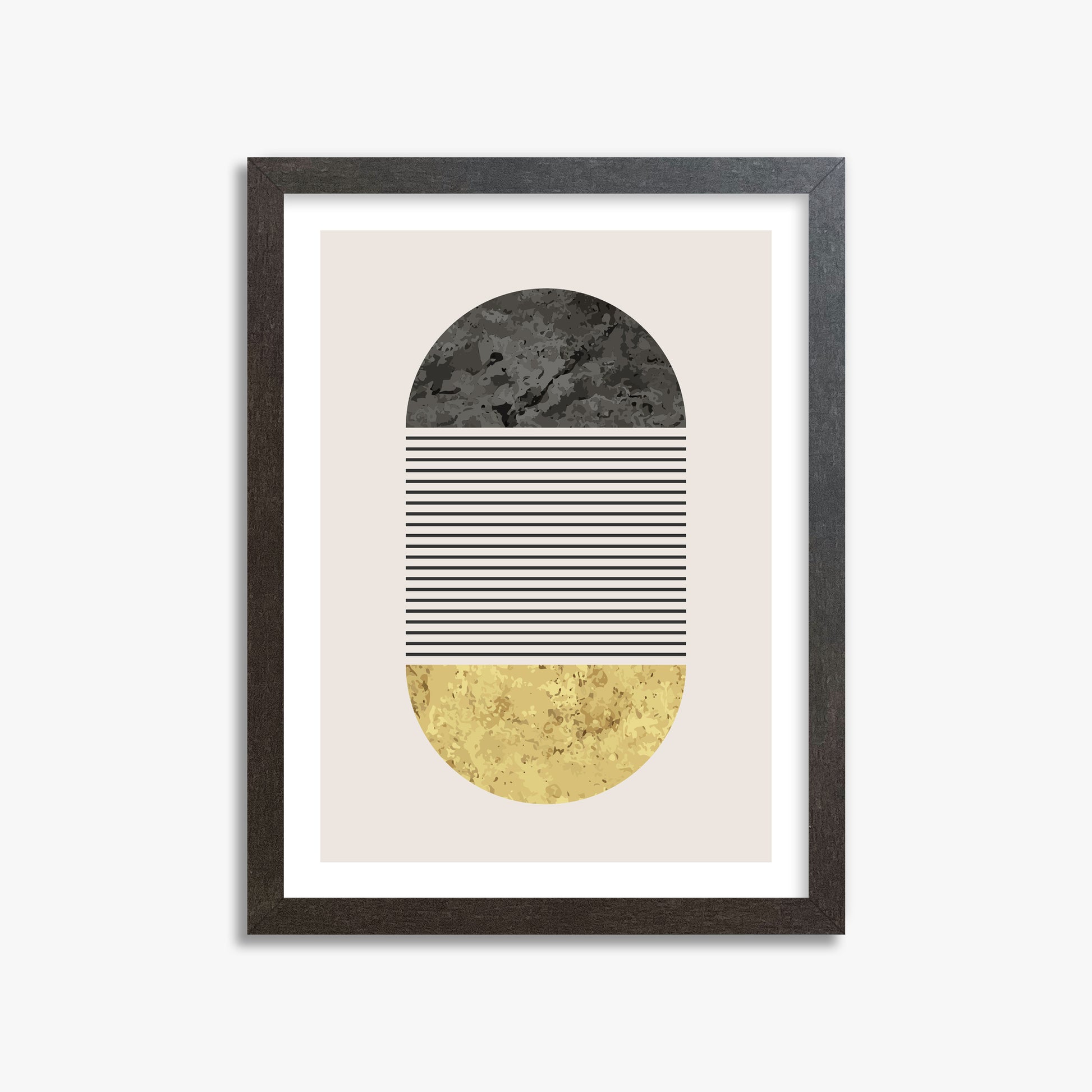 Day & Night Halo, 30x40cm Framed Art Reproduction With Espresso Frame