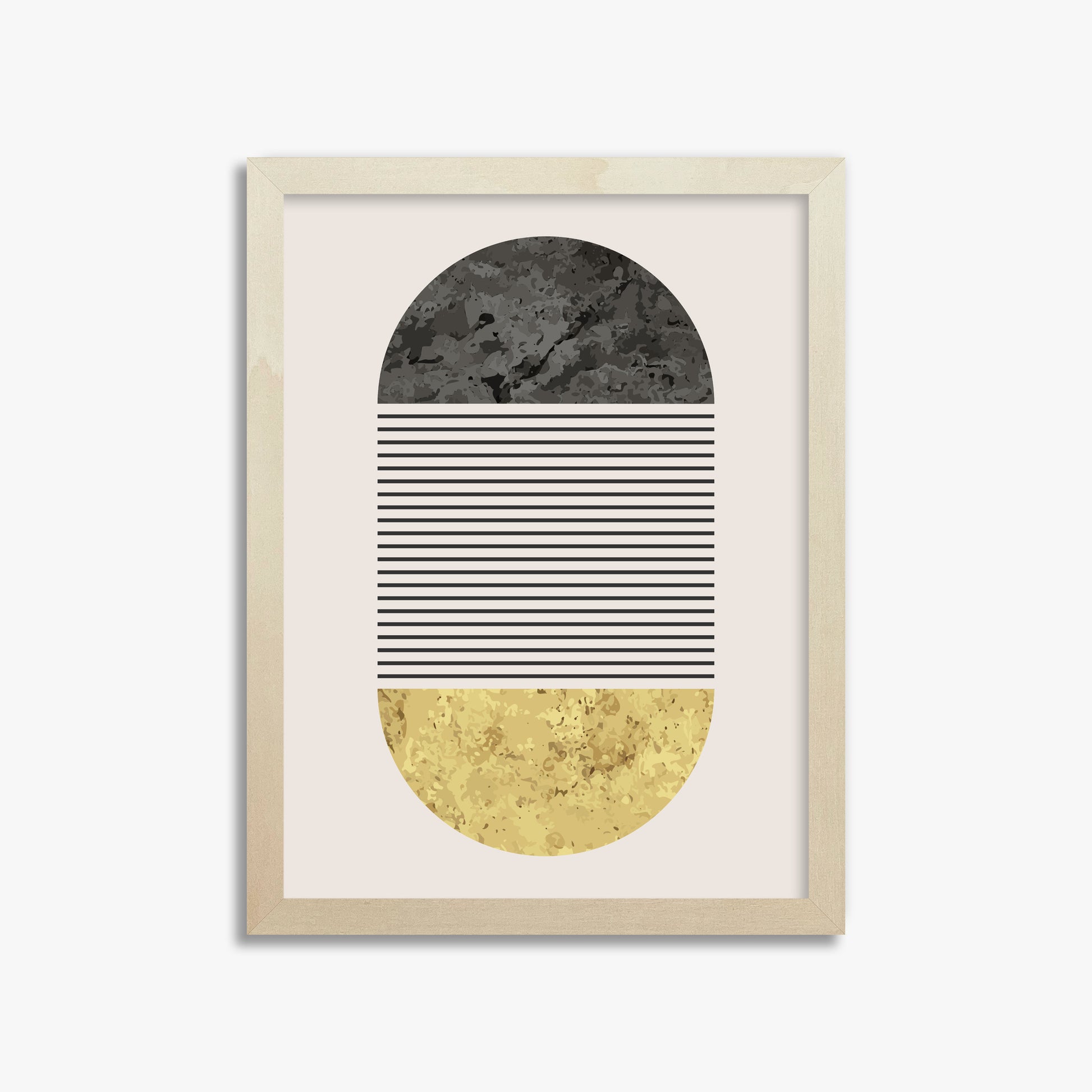 Day & Night Halo, 30x40cm Framed Art Reproduction With Lime Wood Frame