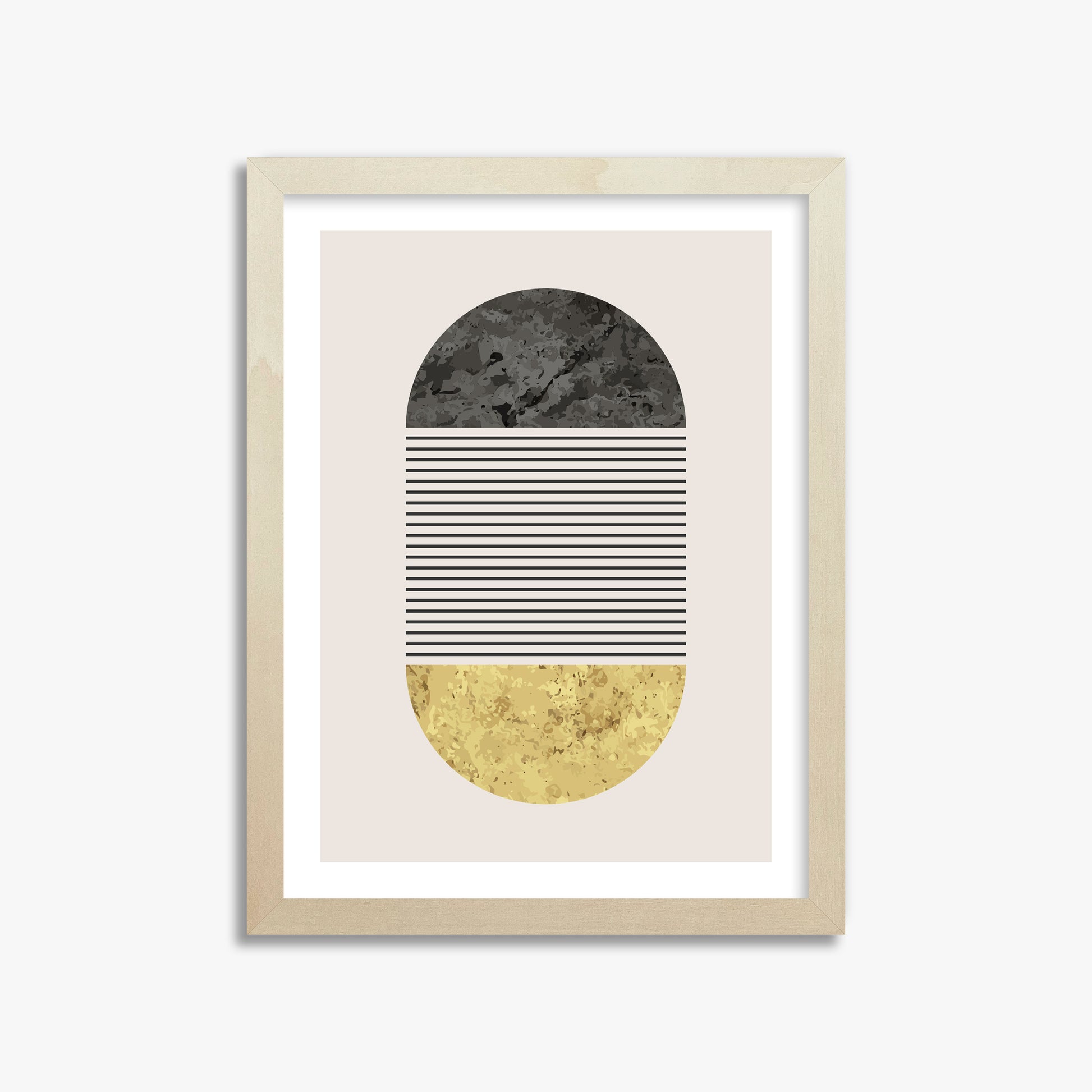 Day & Night Halo, 30x40cm Framed Art Reproduction With Lime Wood Frame