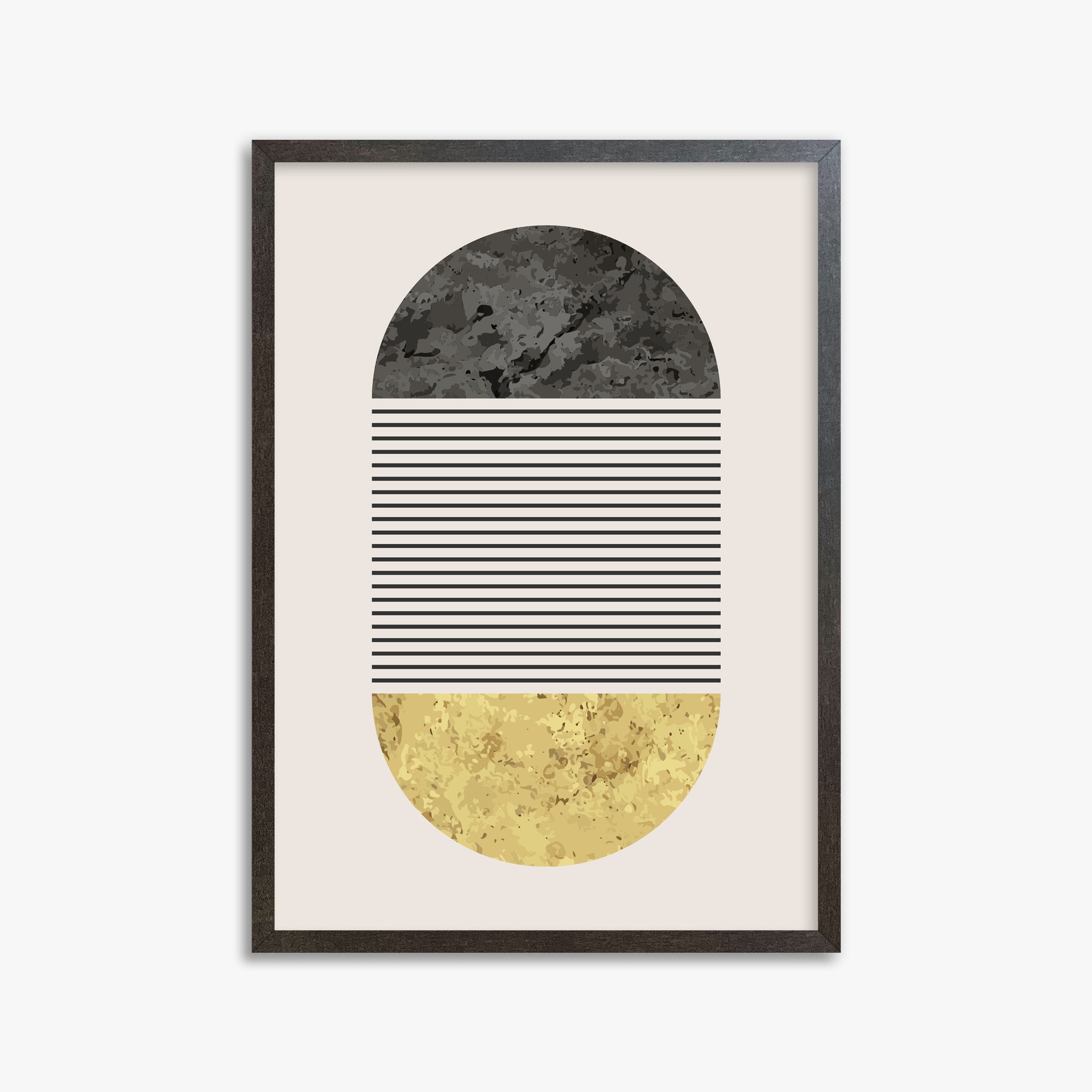 Day & Night Halo, 50x70cm Framed Art Reproduction With Espresso Frame