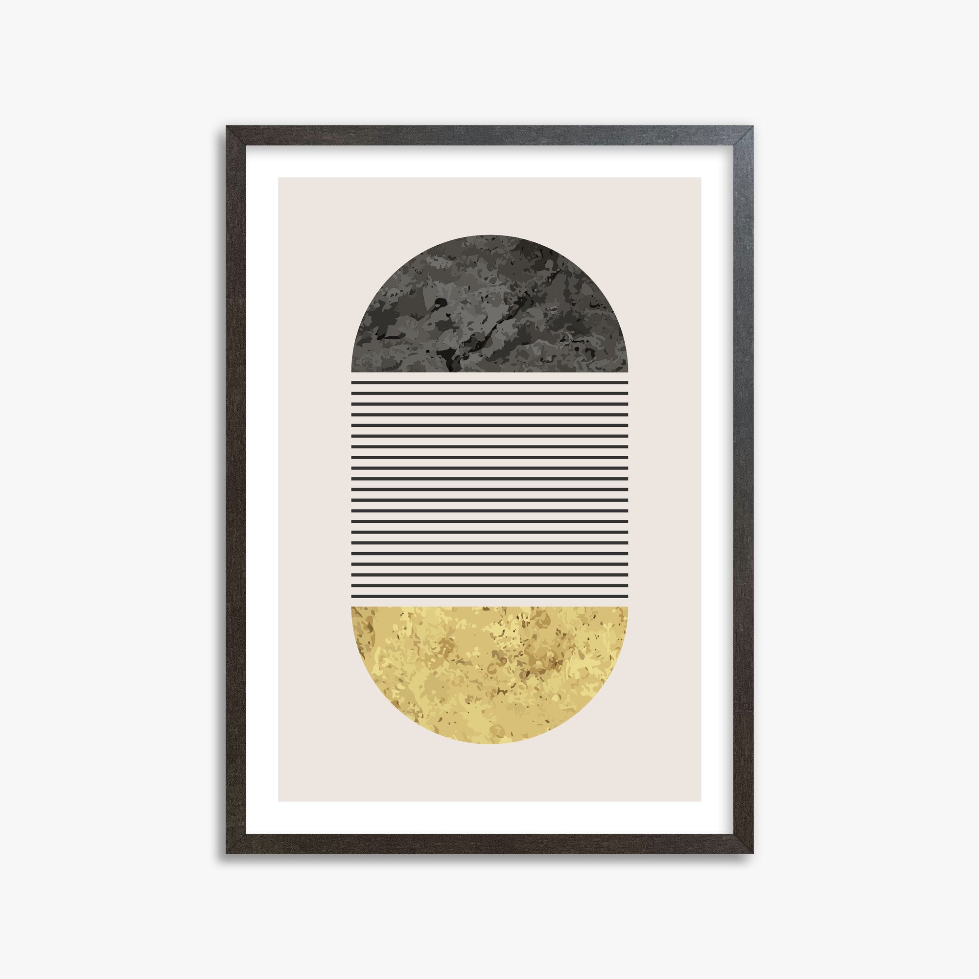 Day & Night Halo, 50x70cm Framed Art Reproduction With Espresso Frame