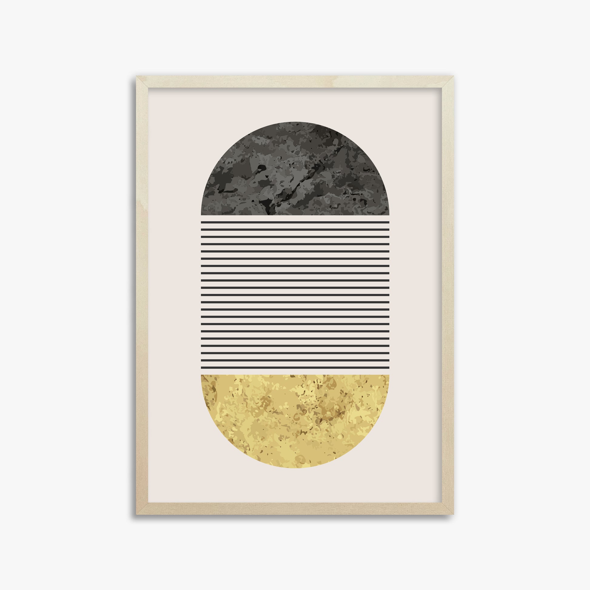Day & Night Halo, 50x70cm Framed Art Reproduction With Lime Wood Frame