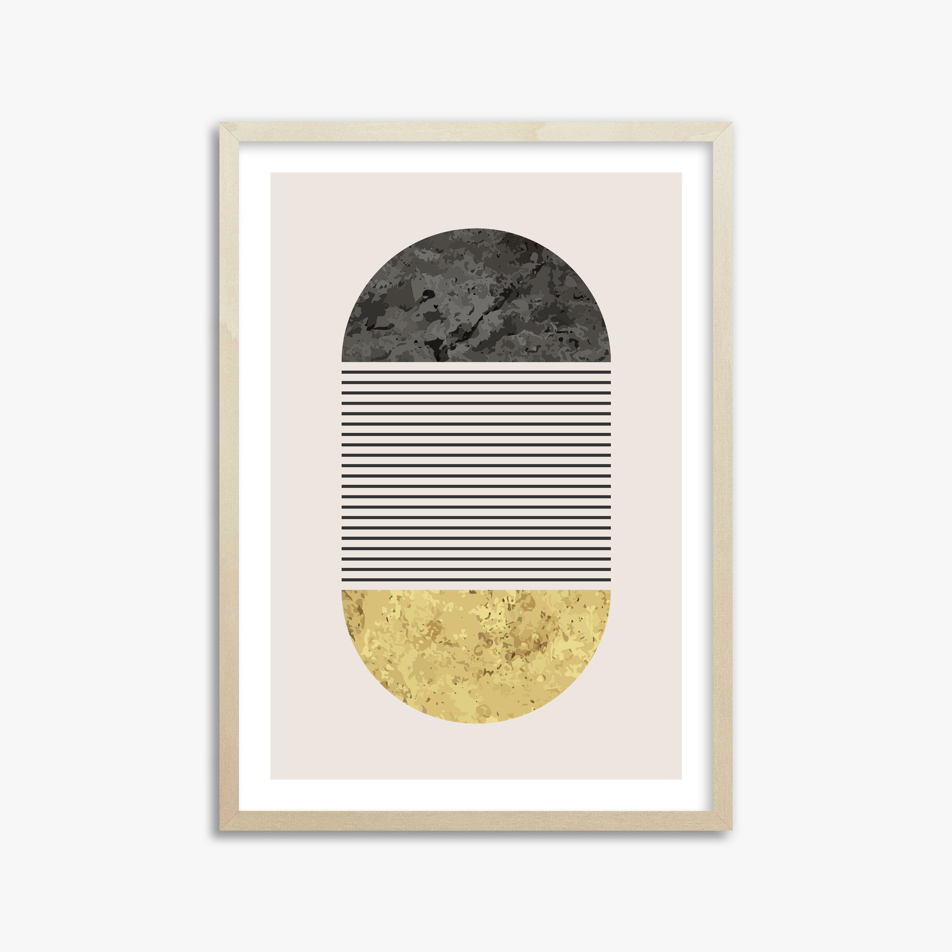 Day & Night Halo, 50x70cm Framed Art Reproduction With Lime Wood Frame