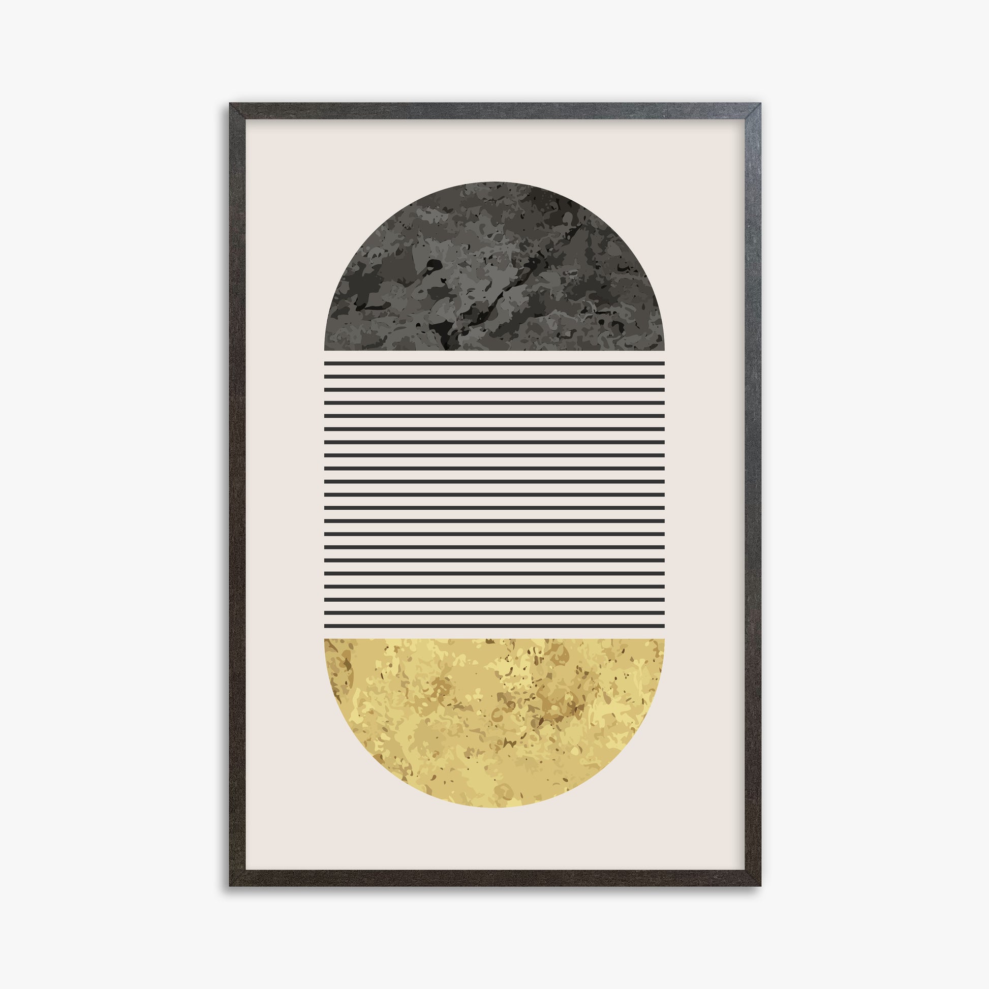 Day & Night Halo, 61x91cm Framed Art Reproduction With Espresso Frame