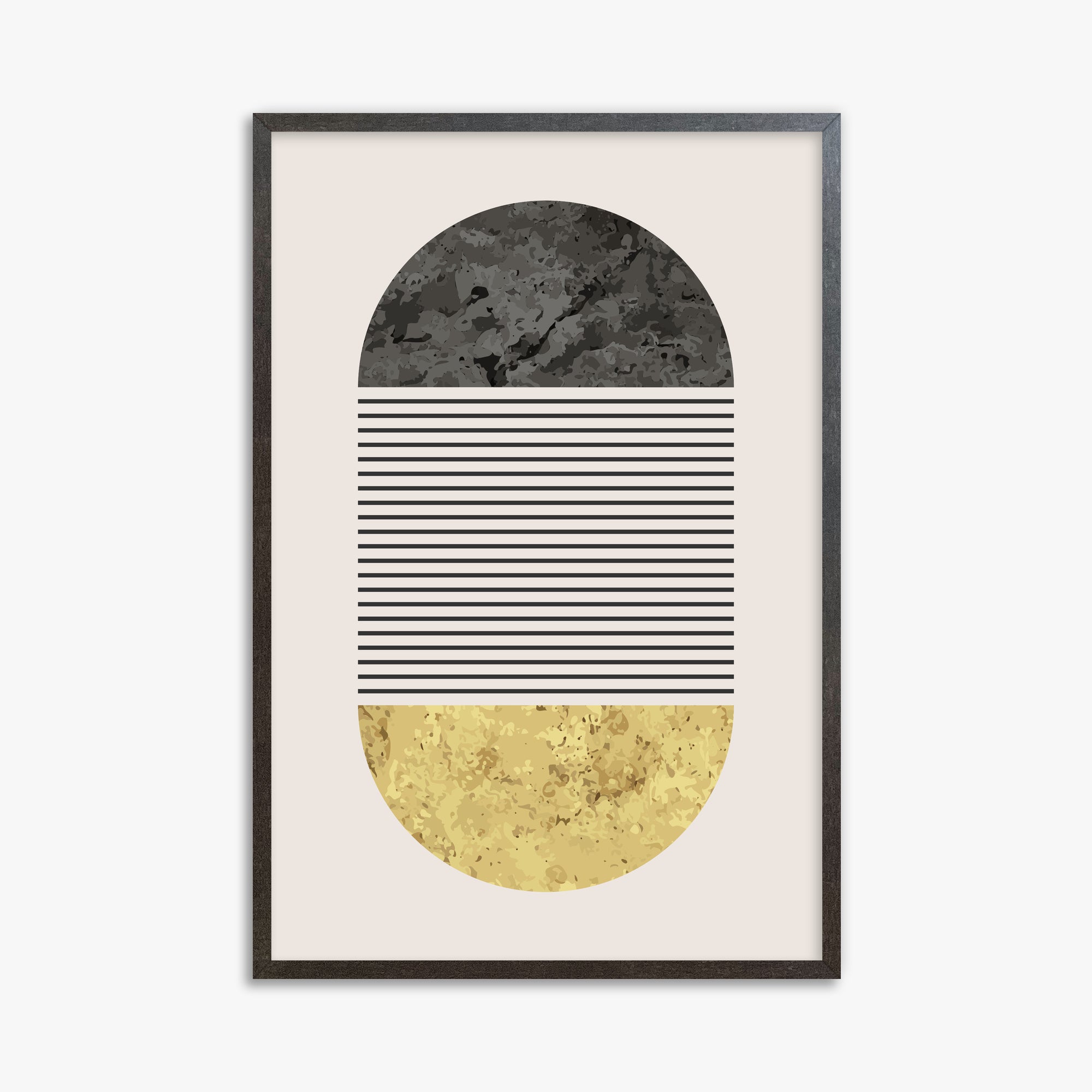 Day & Night Halo, 61x91cm Framed Art Reproduction With Espresso Frame