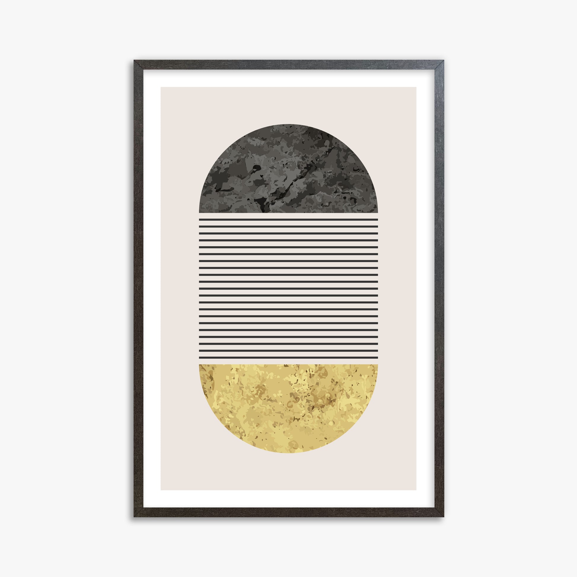 Day & Night Halo, 61x91cm Framed Art Reproduction With Espresso Frame