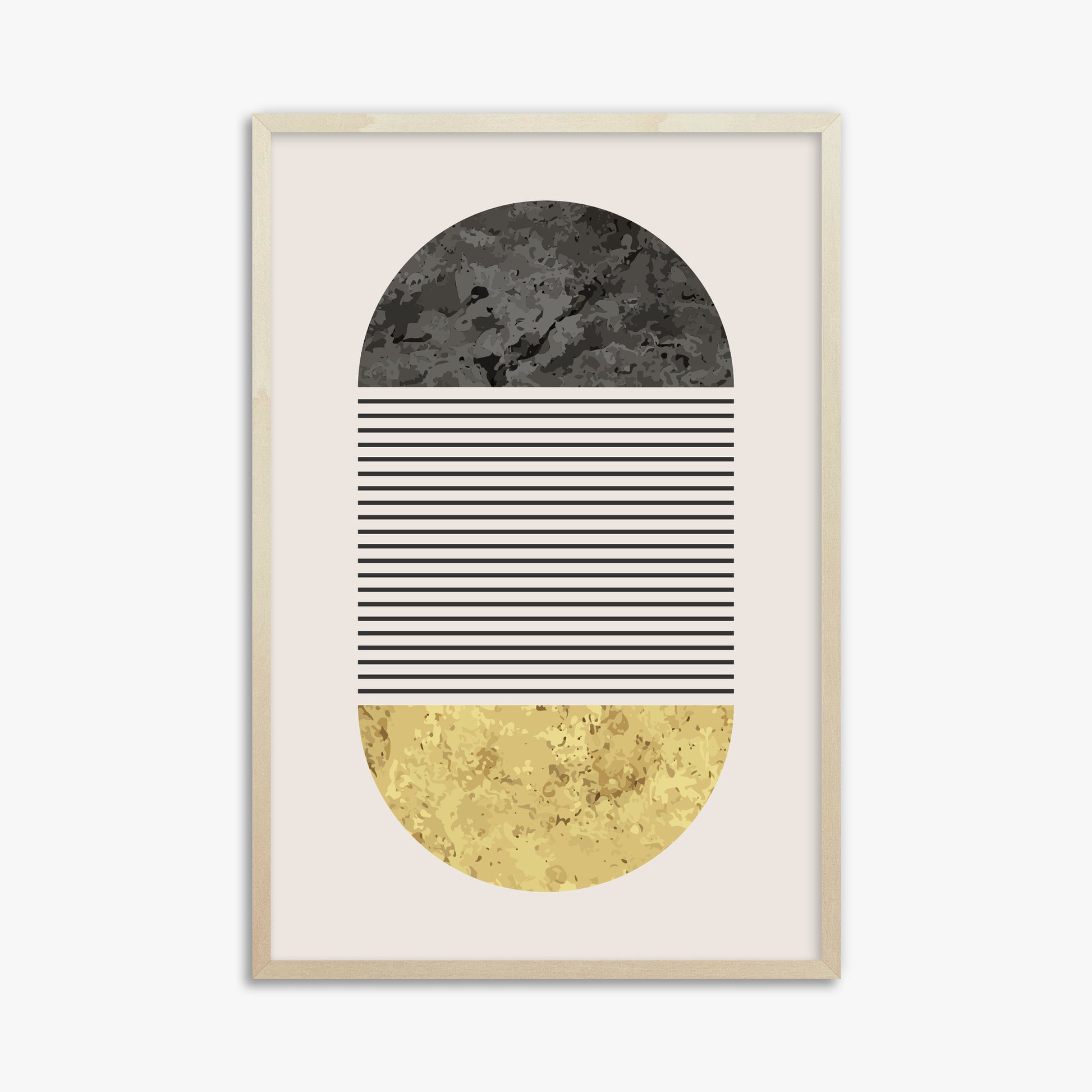 Day & Night Halo, 61x91cm Framed Art Reproduction With Lime Wood Frame