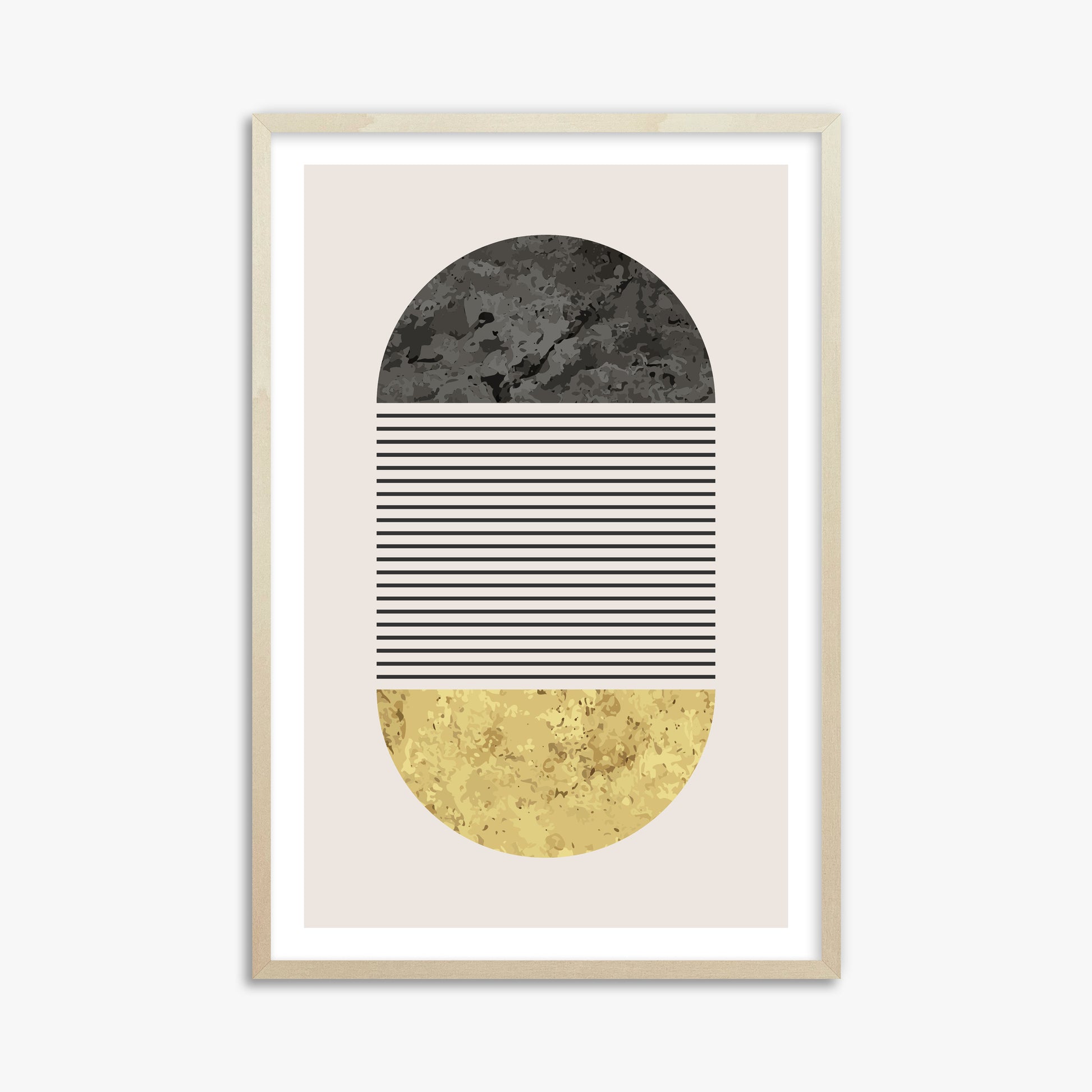 Day & Night Halo, 61x91cm Framed Art Reproduction With Lime Wood Frame
