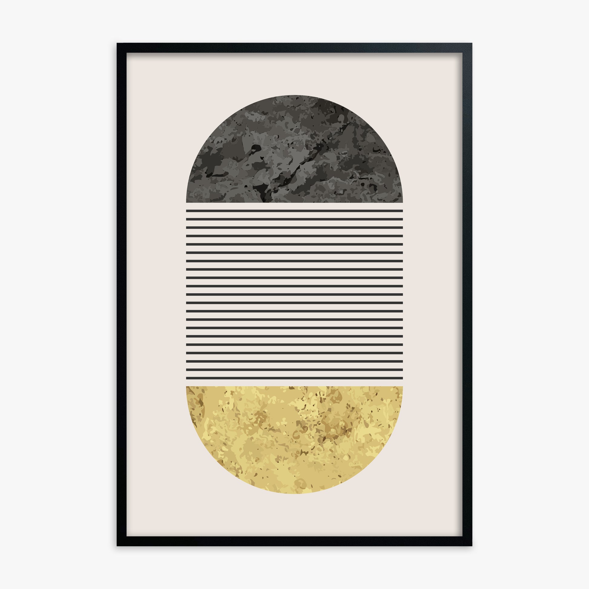 Day & Night Halo, Black Framed Poster With Black Frame