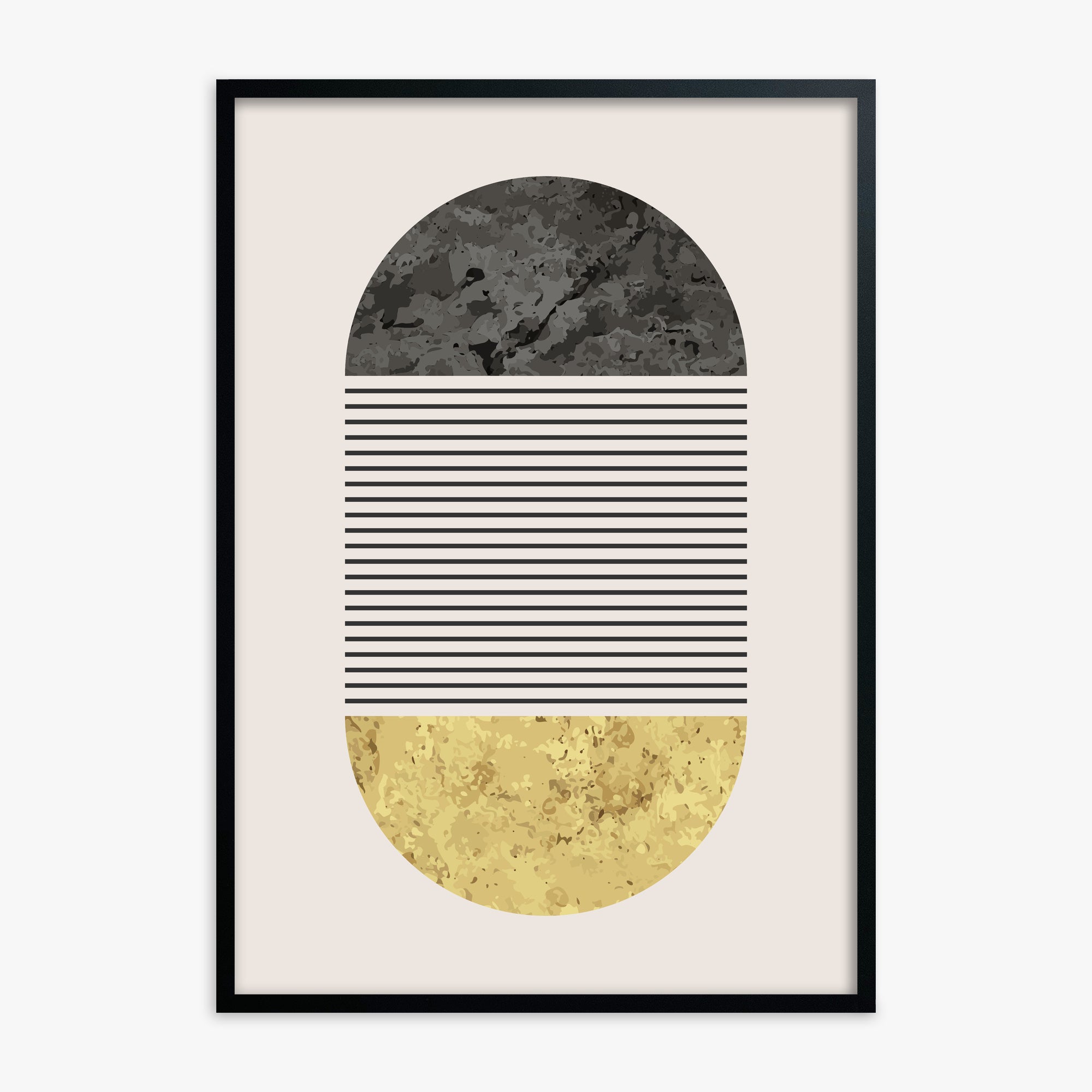 Day & Night Halo, Black Framed Poster With Black Frame