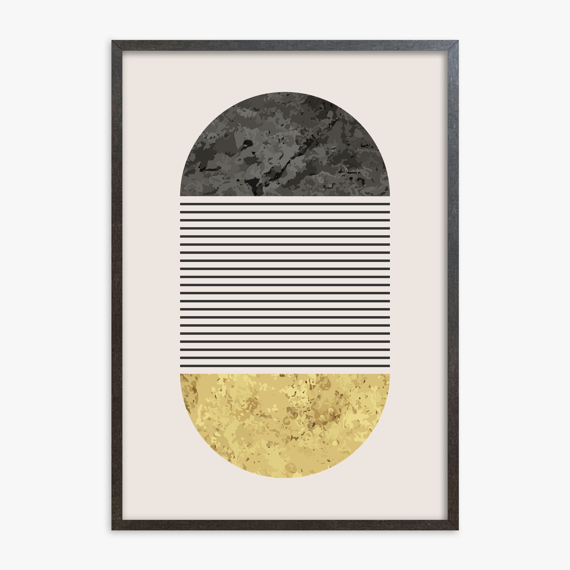 Day & Night Halo, 70x100cm Framed Art Reproduction With Espresso Frame