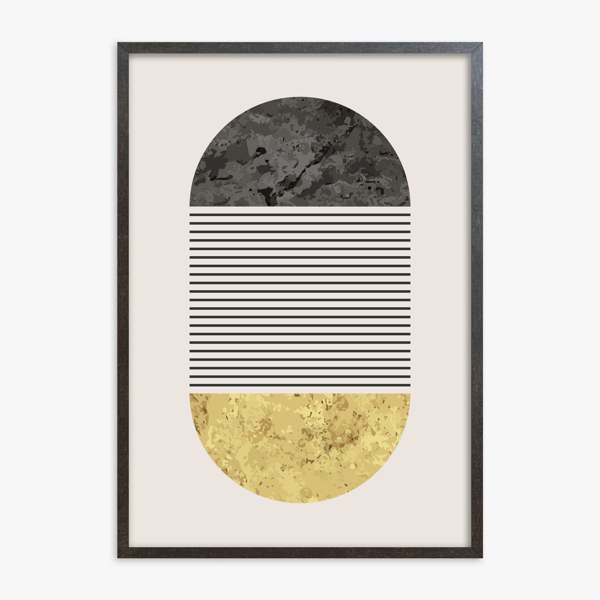 Day & Night Halo, 70x100cm Framed Art Reproduction With Espresso Frame