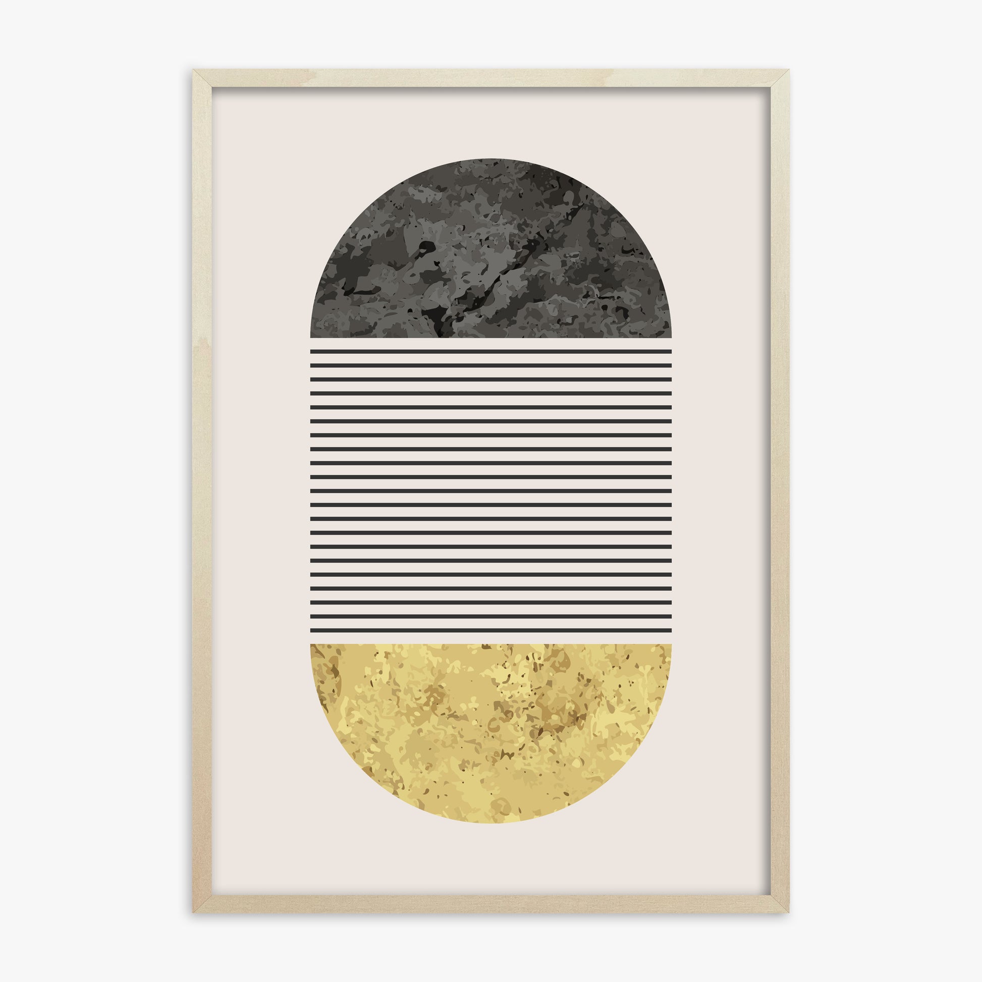 Day & Night Halo, 70x100cm Framed Art Reproduction With Lime Wood Frame