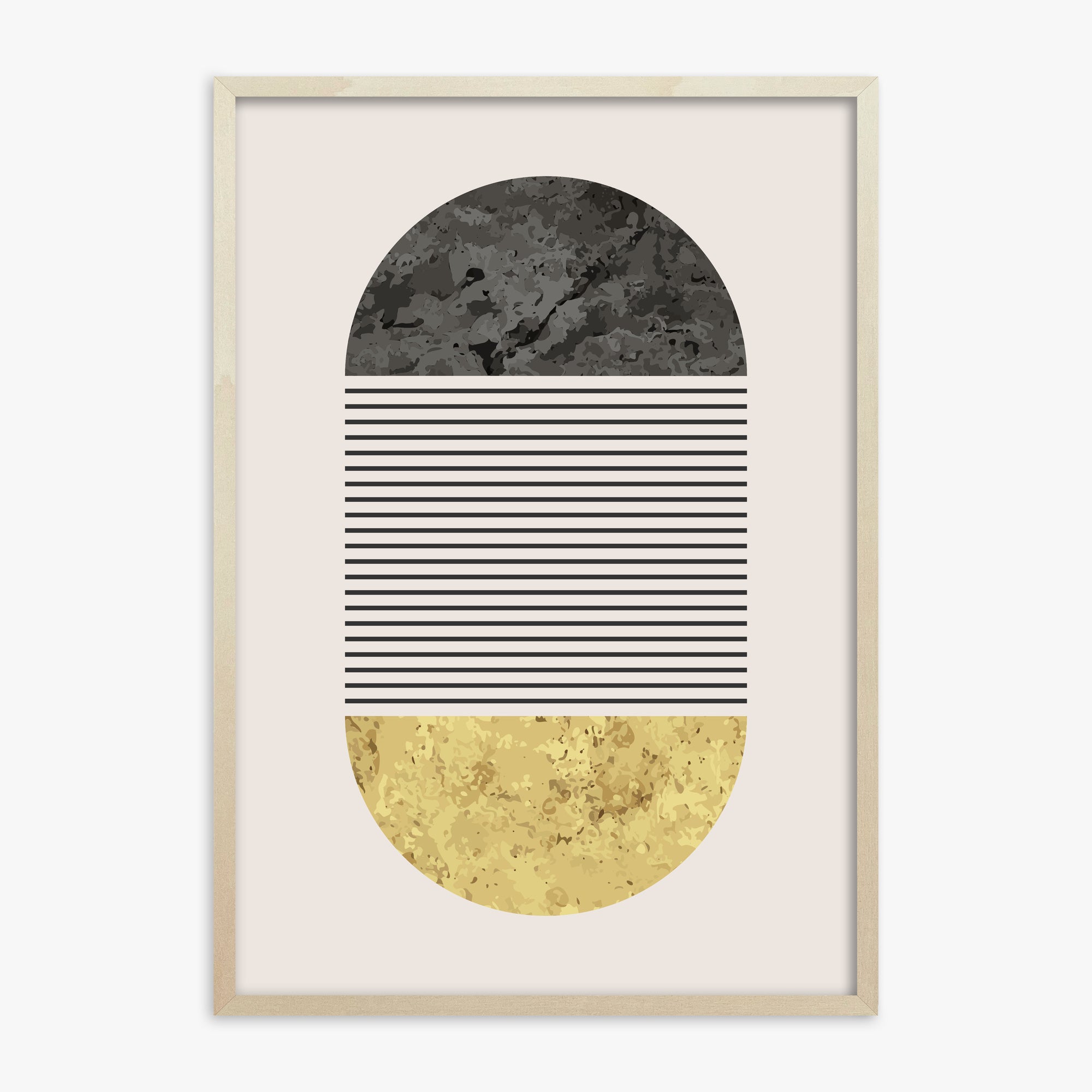 Day & Night Halo, 70x100cm Framed Art Reproduction With Lime Wood Frame