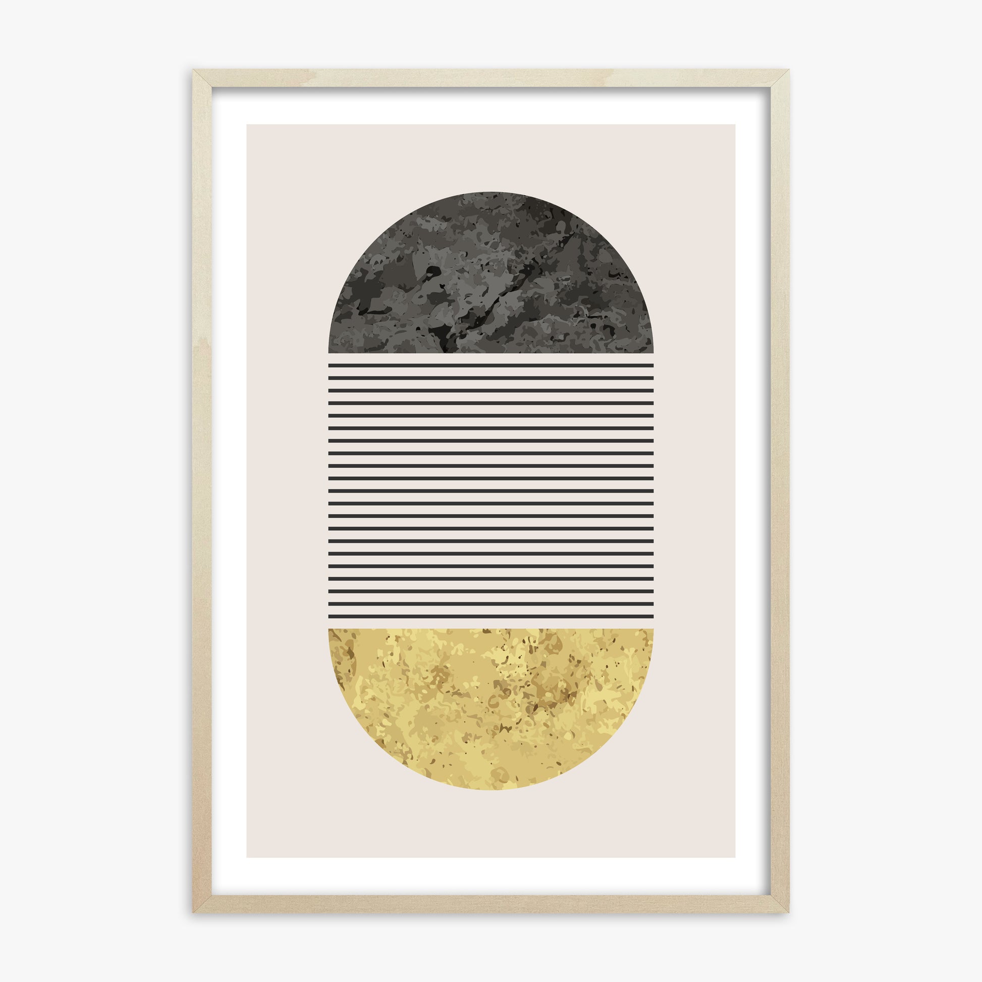 Day & Night Halo, 70x100cm Framed Art Reproduction With Lime Wood Frame