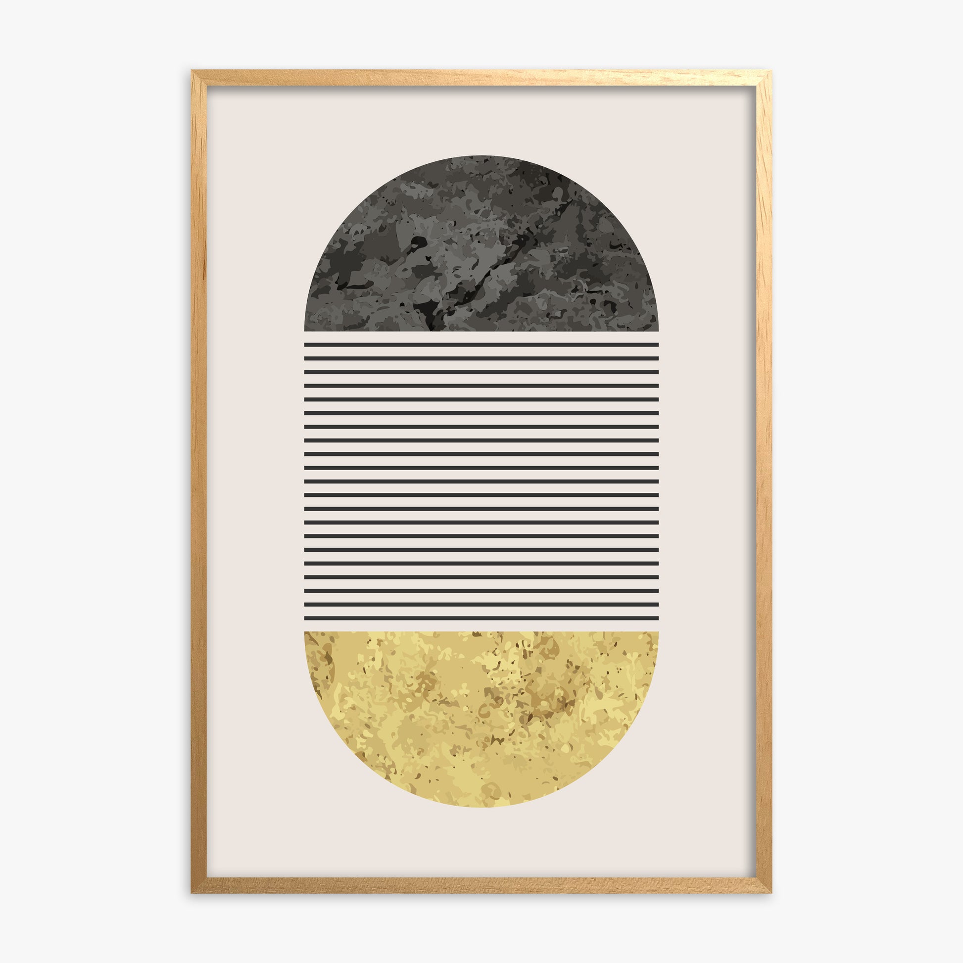 Day & Night Halo, Oak Framed Poster With Oak Frame