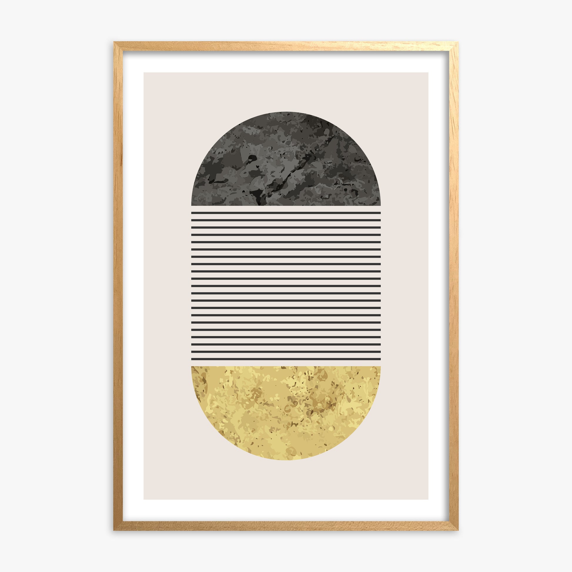 Day & Night Halo, Oak Framed Poster With Oak Frame