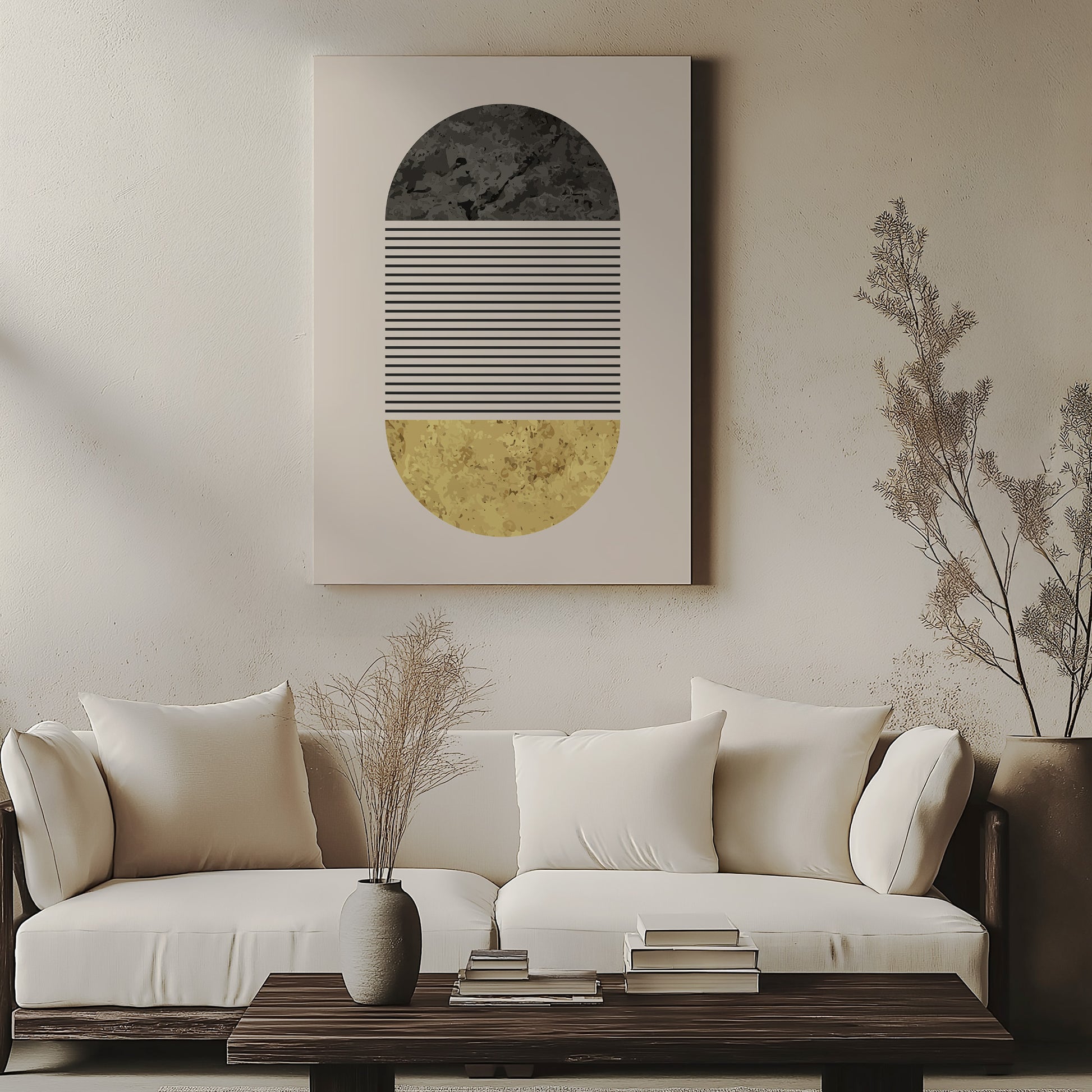 Design Concept No. 57 for Day & Night Halo Japanese Satin Canvas Wall Art