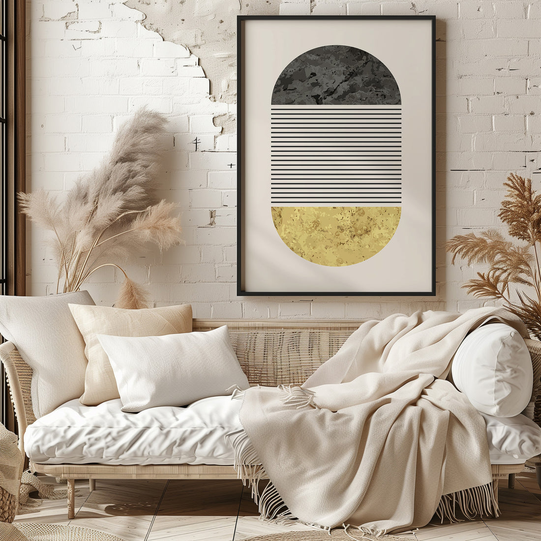Day & Night Halo, 50x70cm Framed Poster With Black Frame