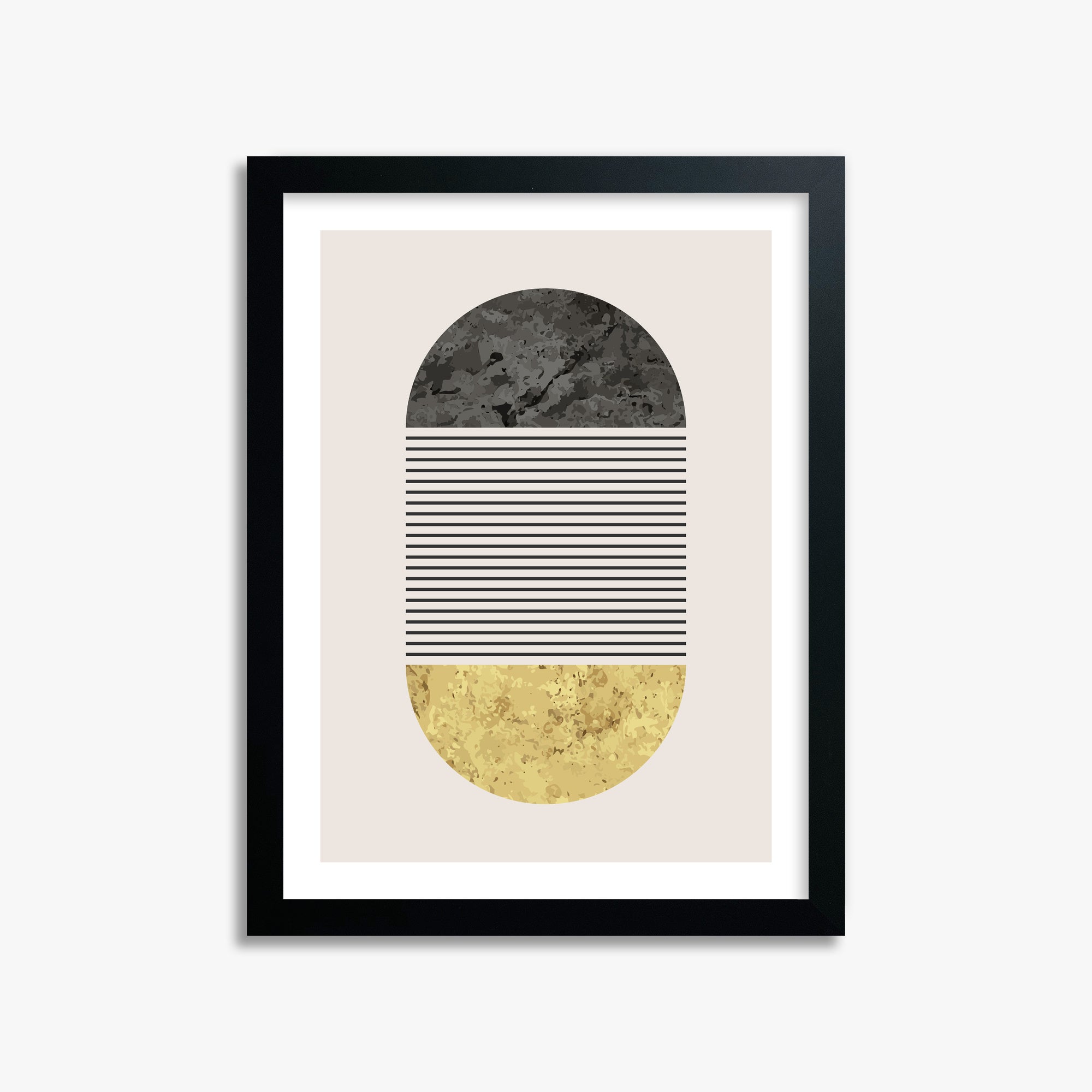 Day & Night Halo, 30x40cm Black Framed Art Reproduction