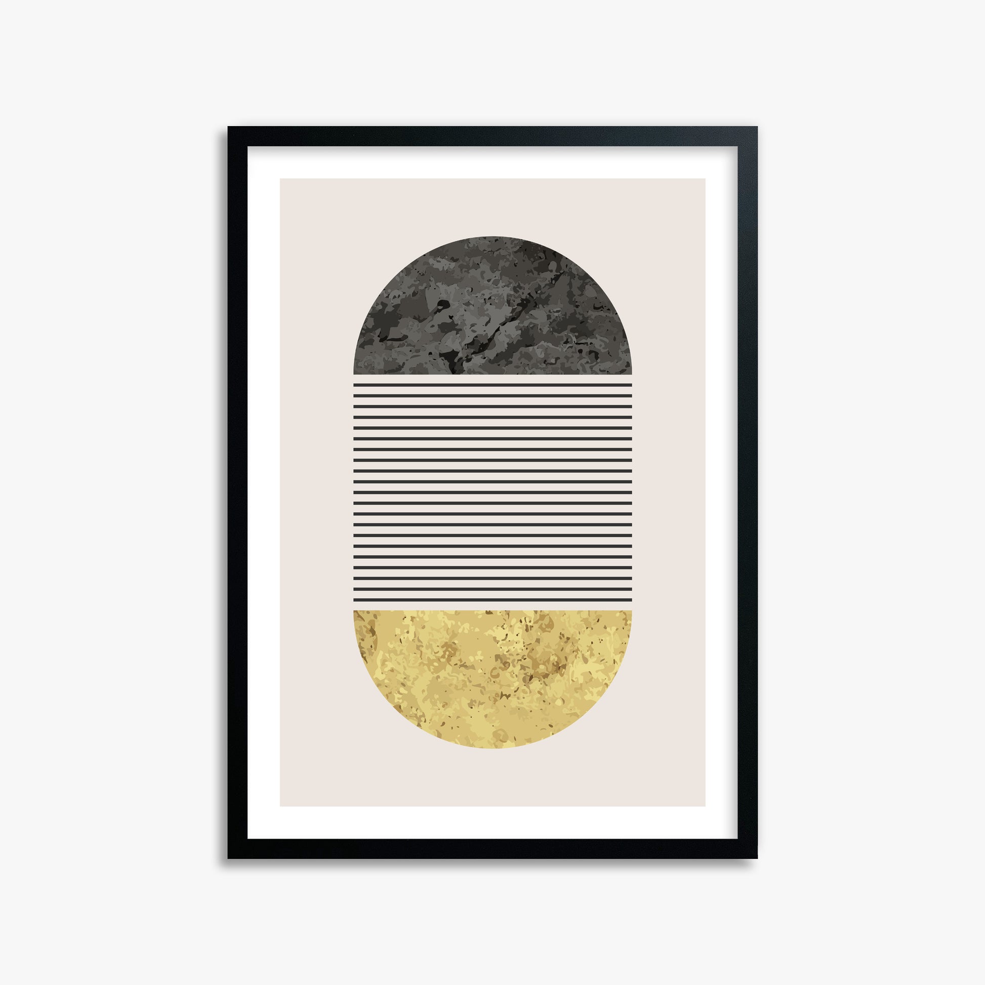 Day & Night Halo, 50x70cm Black Framed Art Reproduction