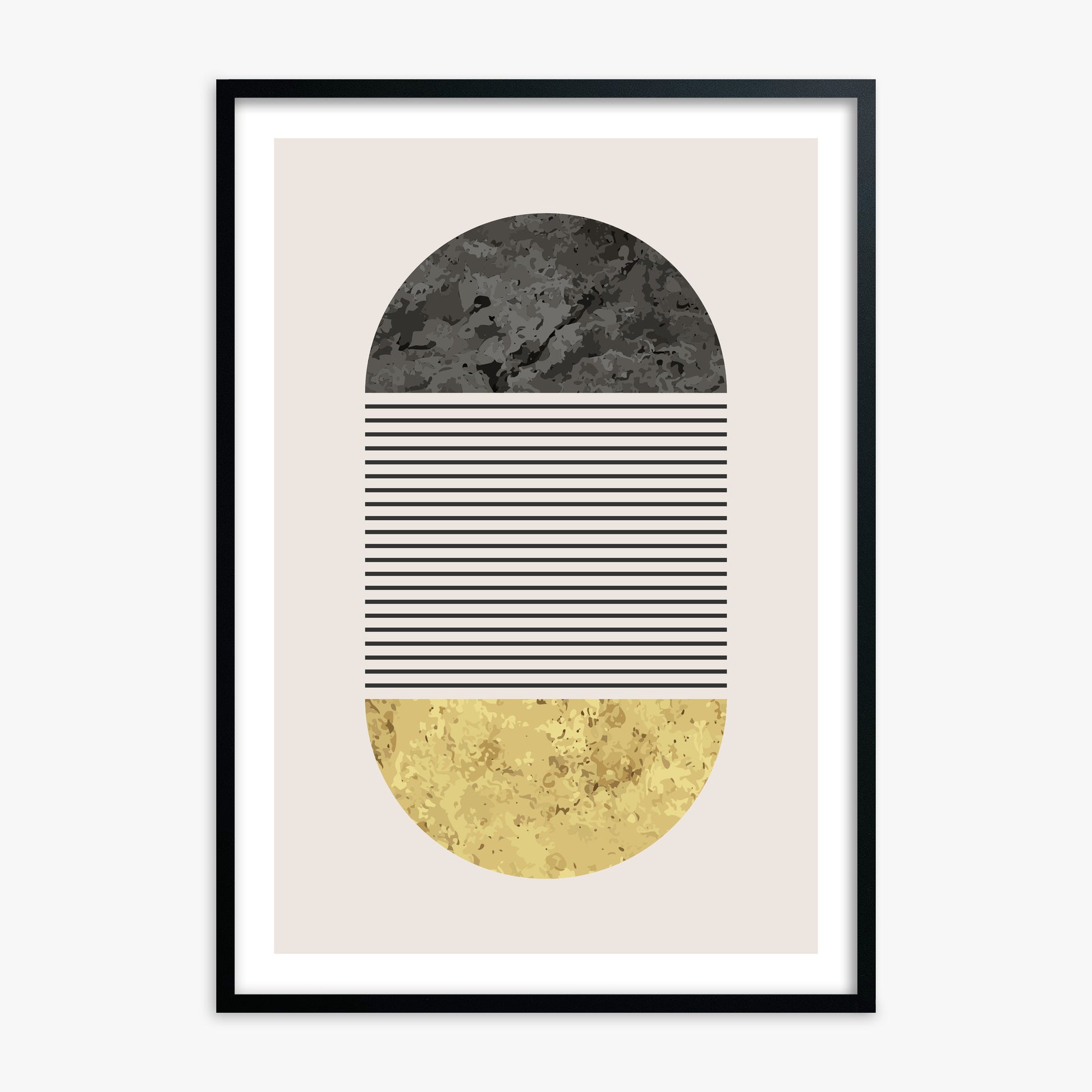 Day & Night Halo, 70x100cm Black Framed Art Reproduction