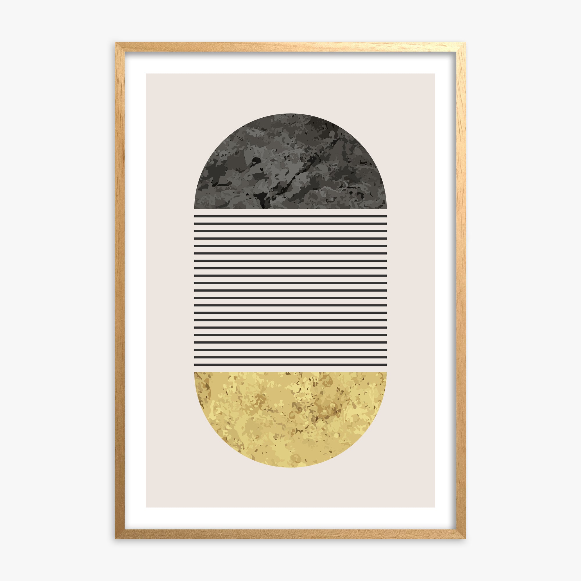 Day & Night Halo, 70x100cm Oak Framed Art Reproduction