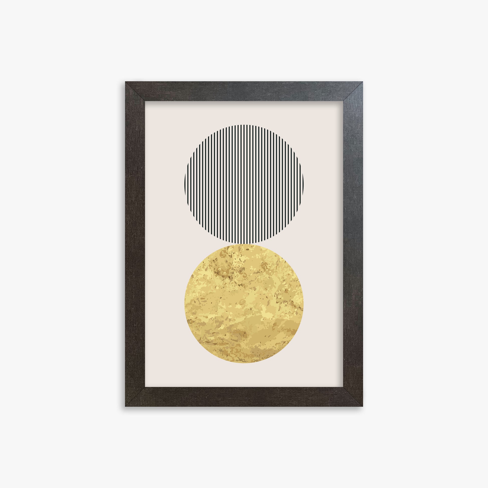 Eclipsed Gold, 21x30cm Framed Art Reproduction With Espresso Frame