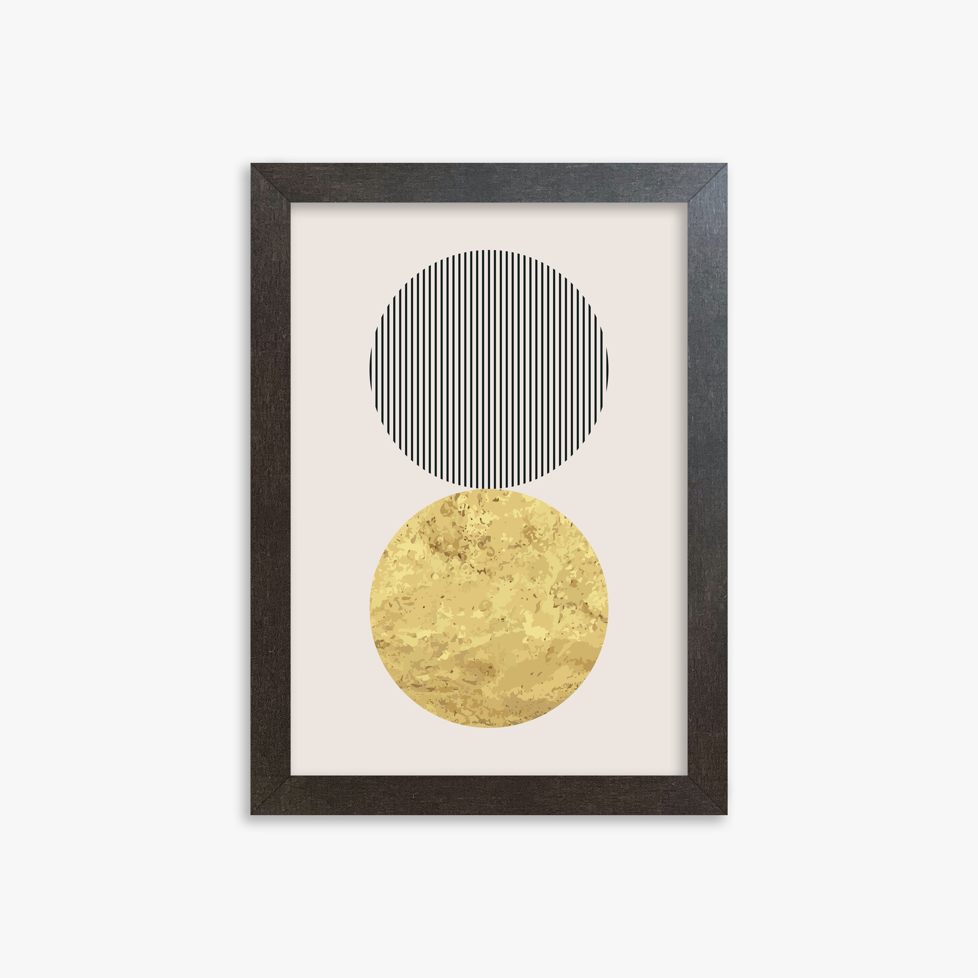 Eclipsed Gold, 21x30cm Framed Art Reproduction With Espresso Frame
