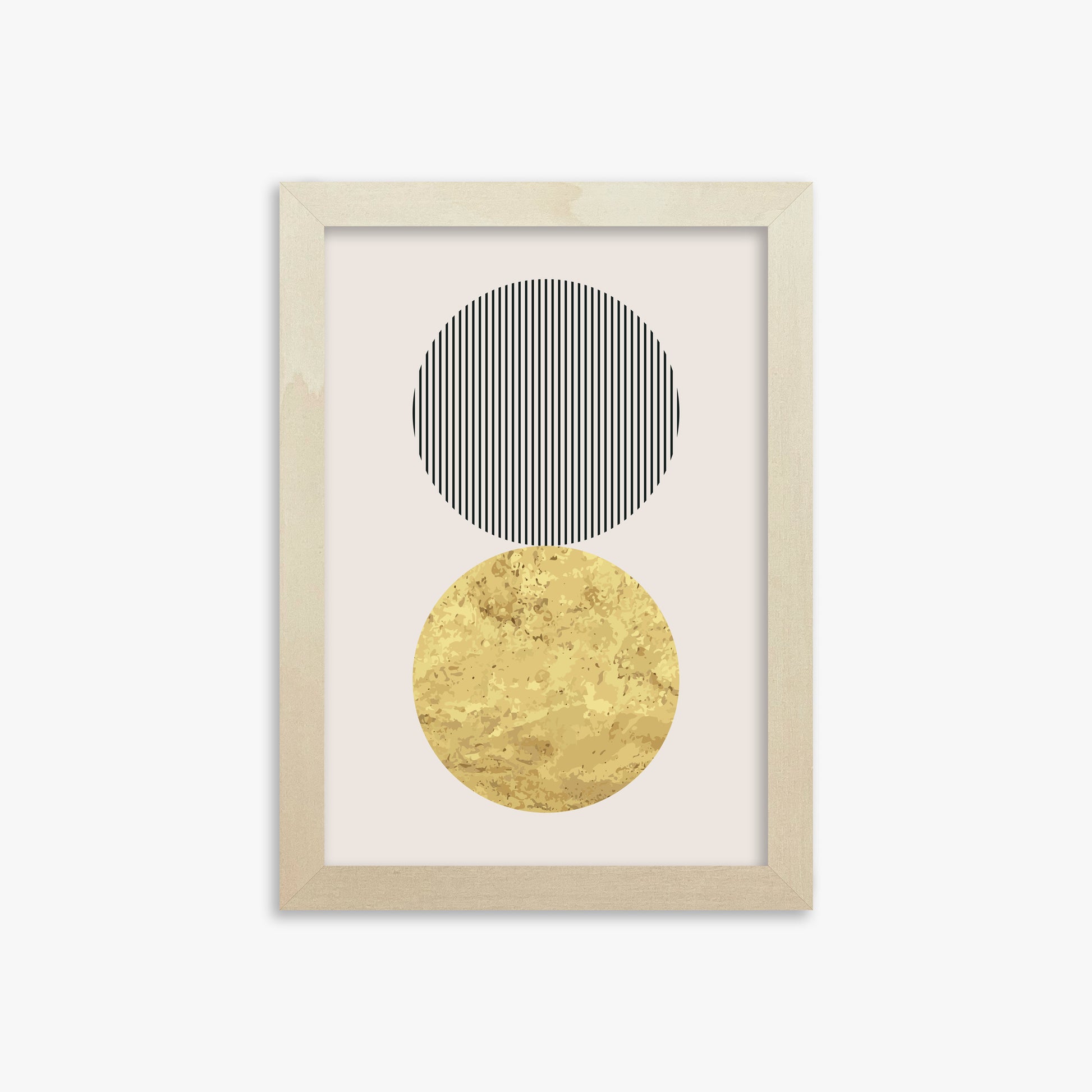 Eclipsed Gold, 21x30cm Framed Art Reproduction With Lime Wood Frame