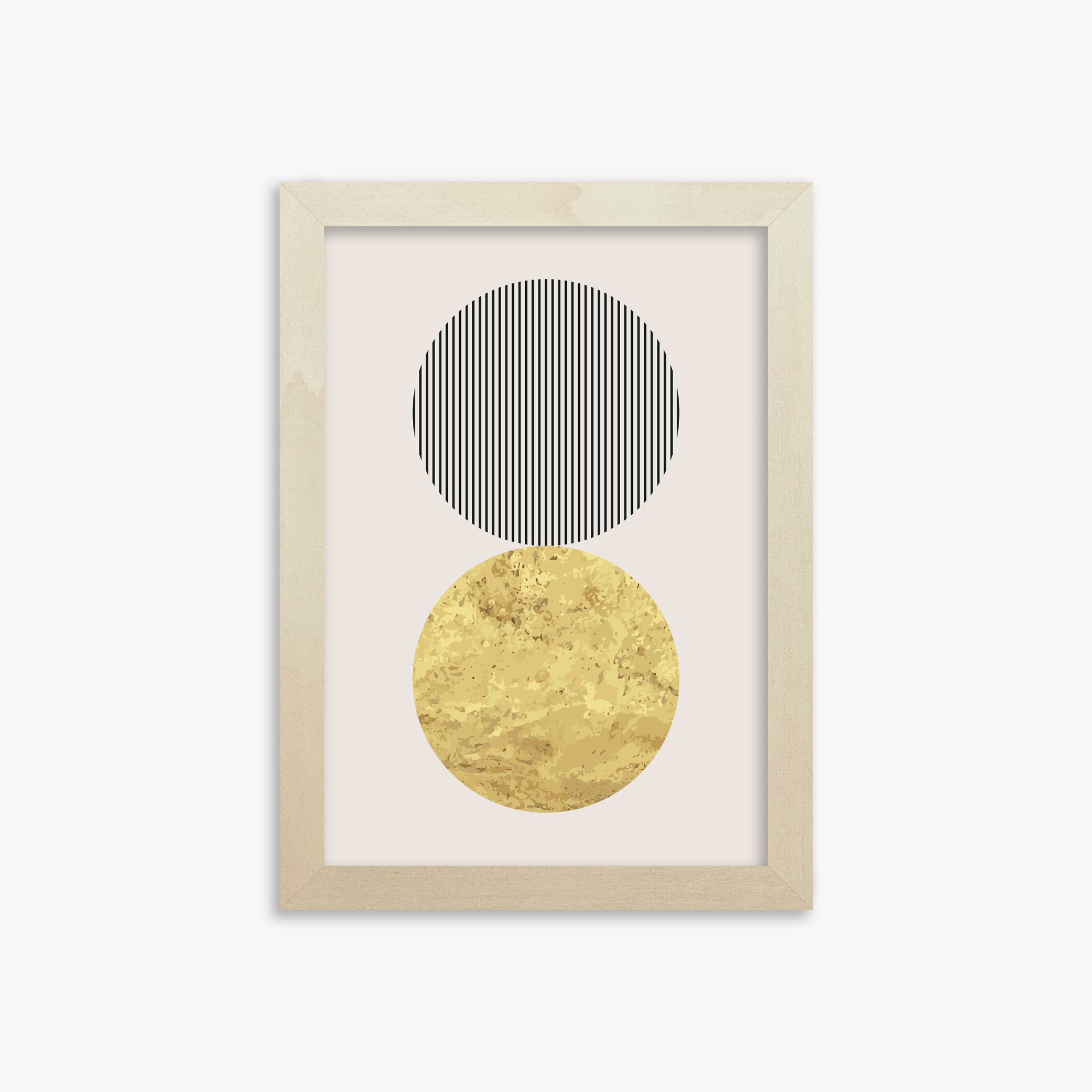 Eclipsed Gold, 21x30cm Framed Art Reproduction With Lime Wood Frame