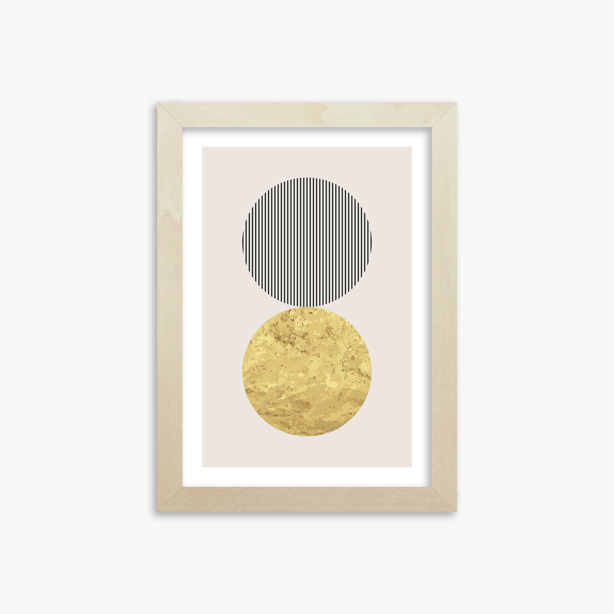 Eclipsed Gold, 21x30cm Framed Art Reproduction With Lime Wood Frame