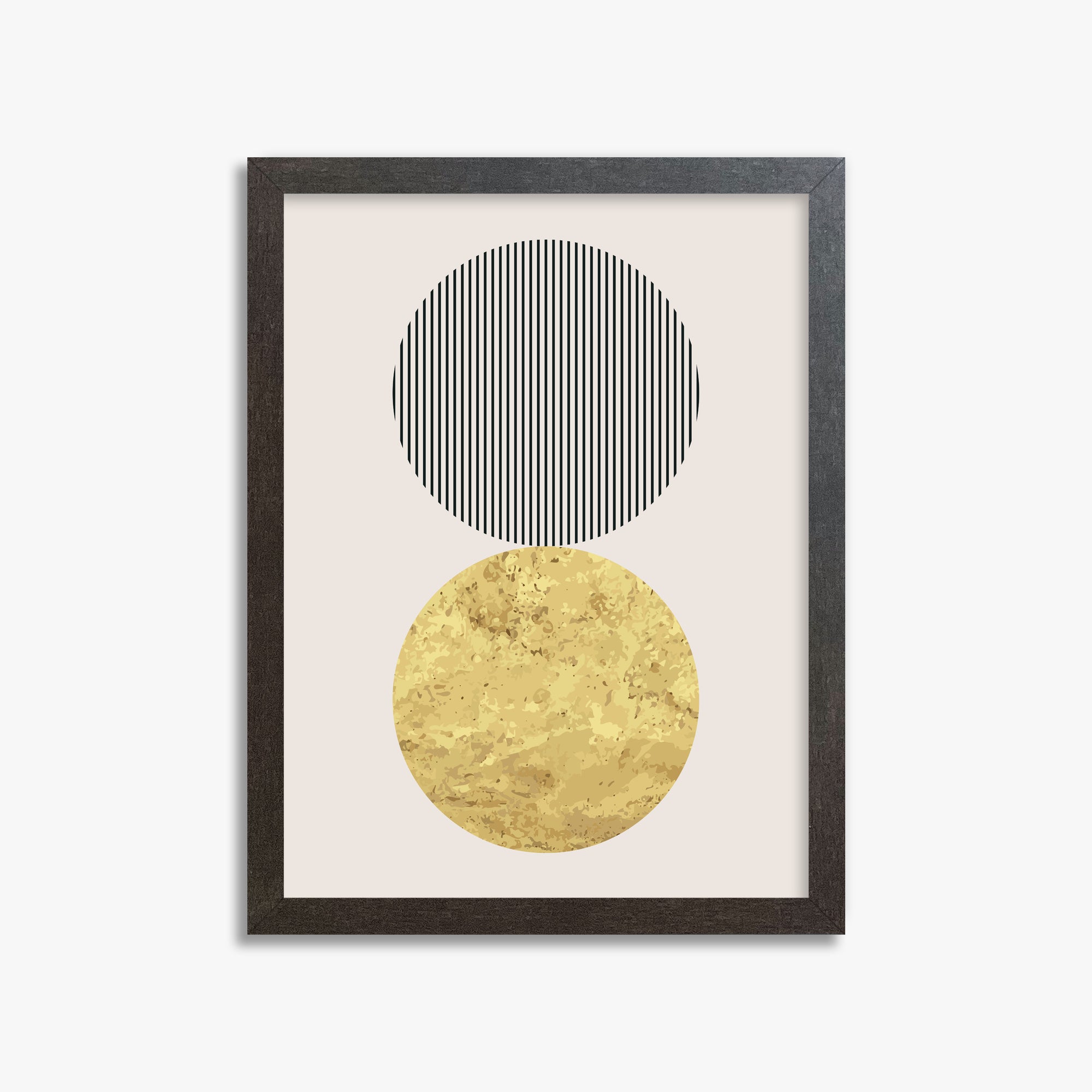 Eclipsed Gold, 30x40cm Framed Art Reproduction With Espresso Frame