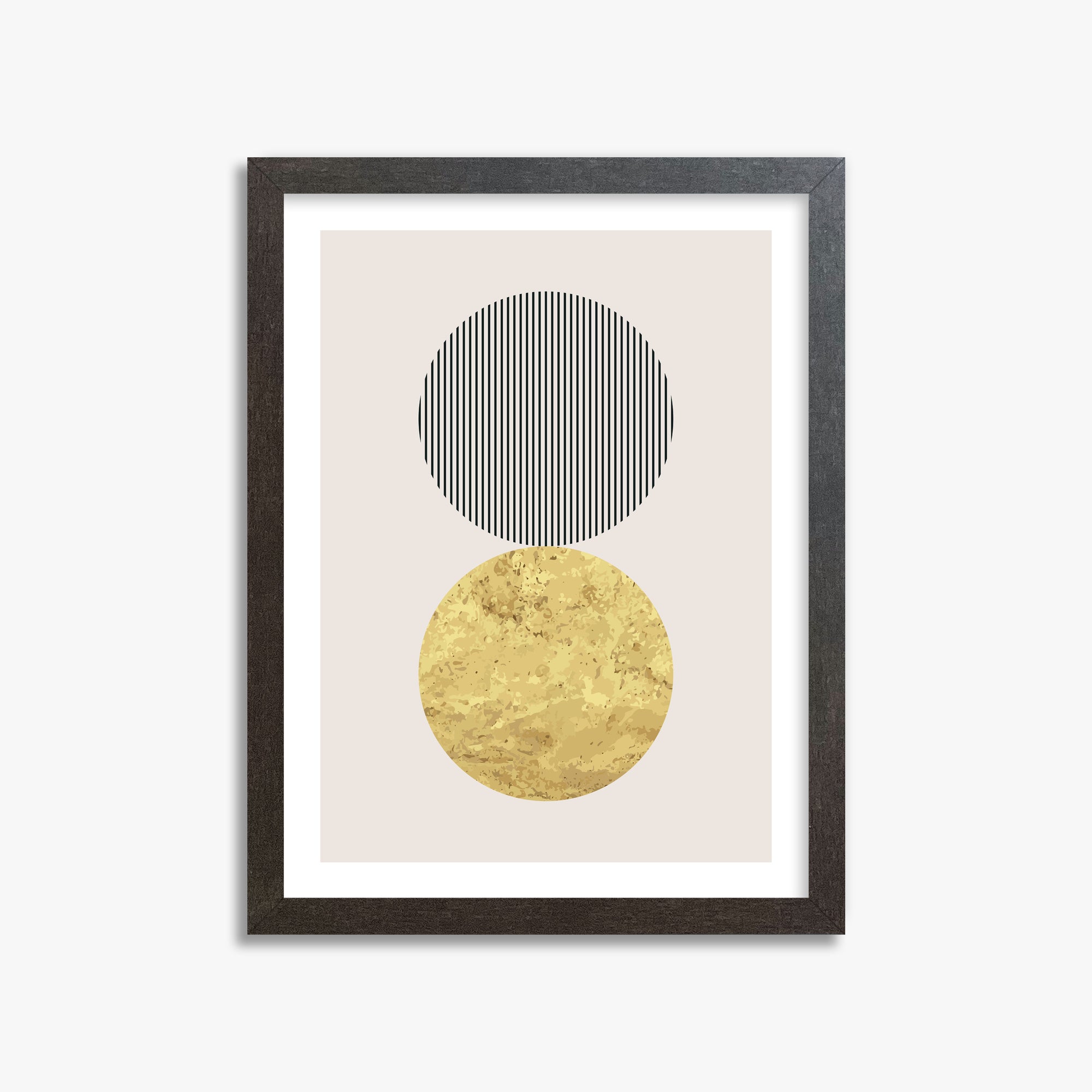 Eclipsed Gold, 30x40cm Framed Art Reproduction With Espresso Frame