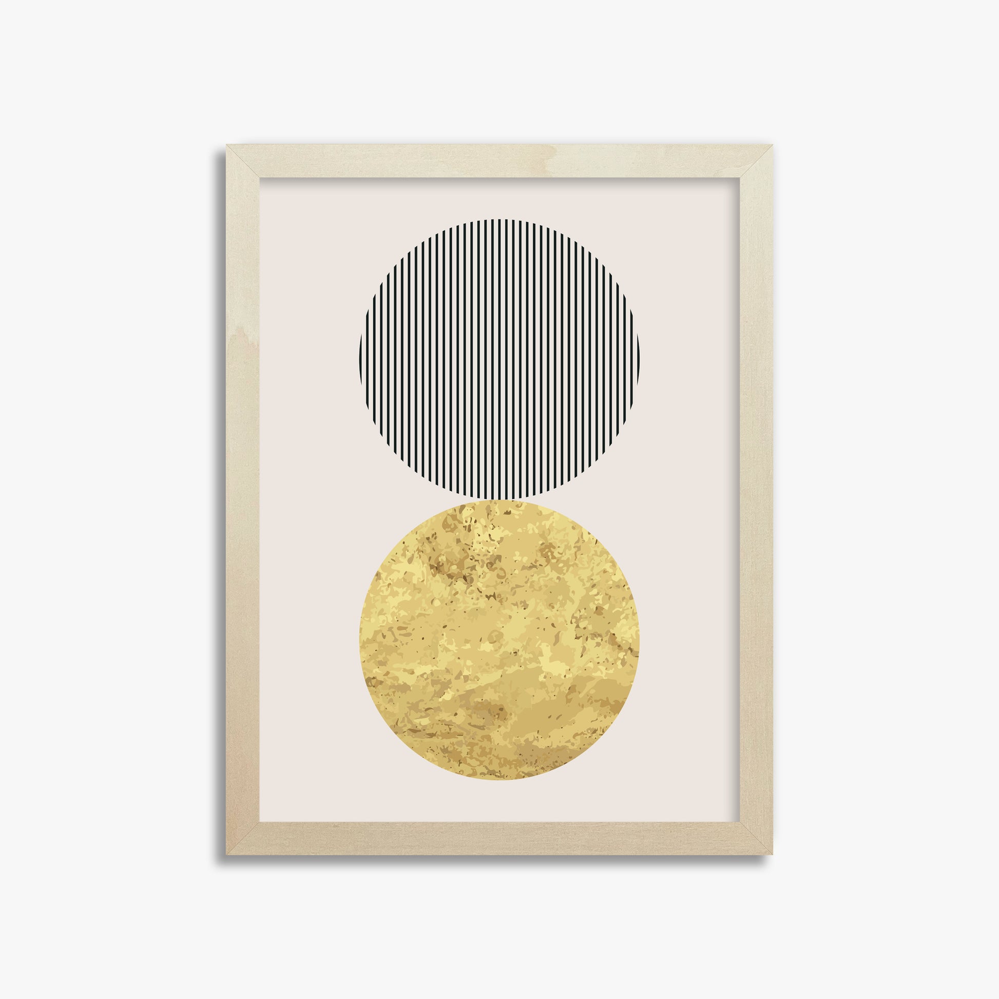Eclipsed Gold, 30x40cm Framed Art Reproduction With Lime Wood Frame
