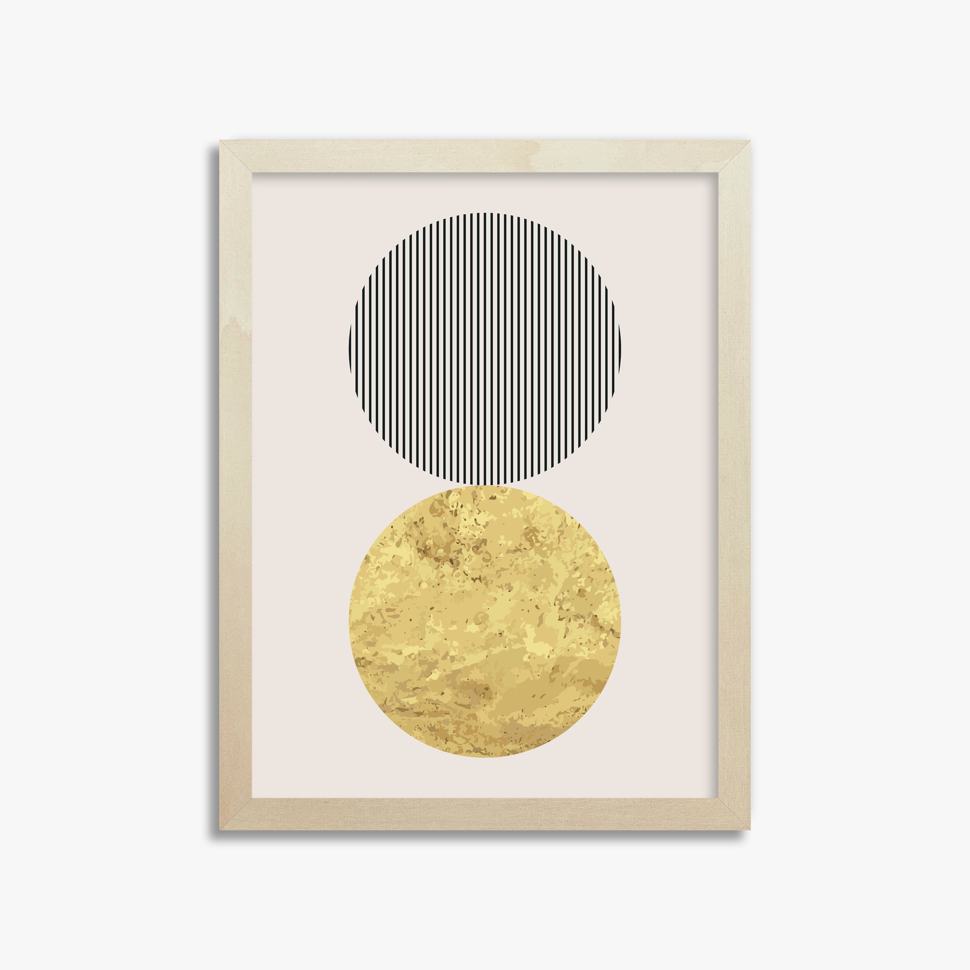 Eclipsed Gold, 30x40cm Framed Art Reproduction With Lime Wood Frame