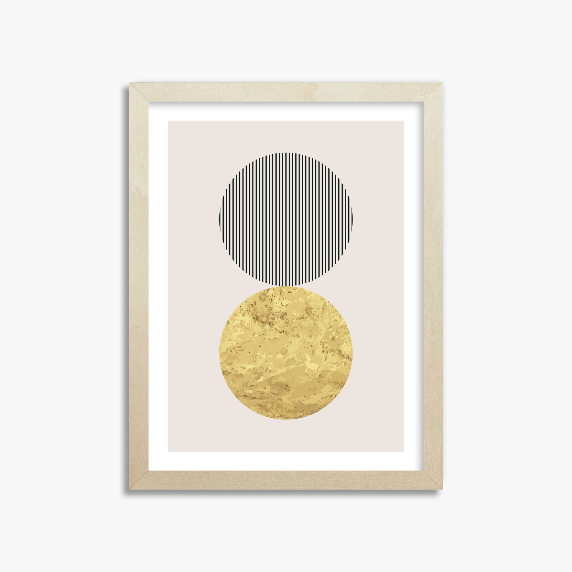 Eclipsed Gold, 30x40cm Framed Art Reproduction With Lime Wood Frame