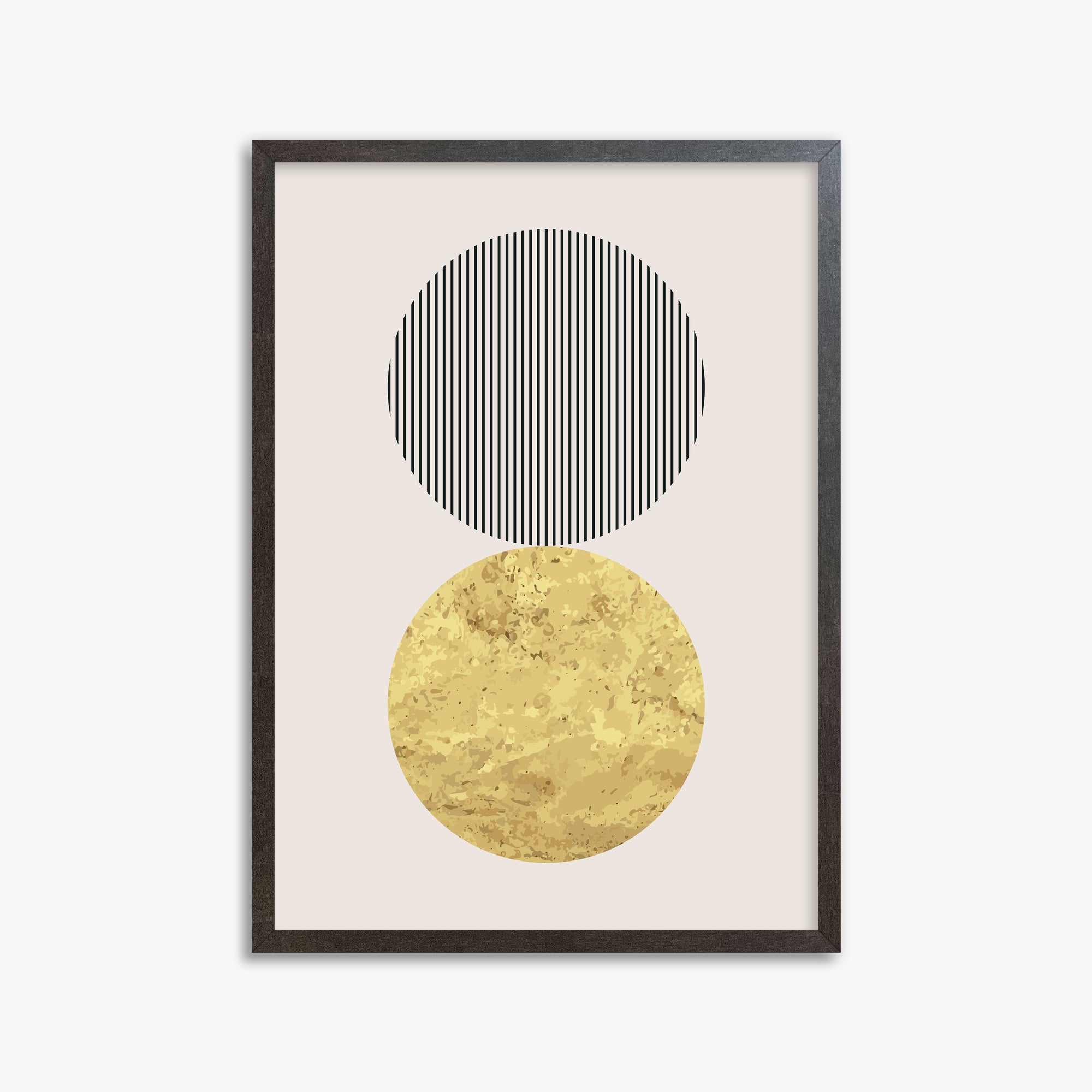Eclipsed Gold, 50x70cm Framed Art Reproduction With Espresso Frame