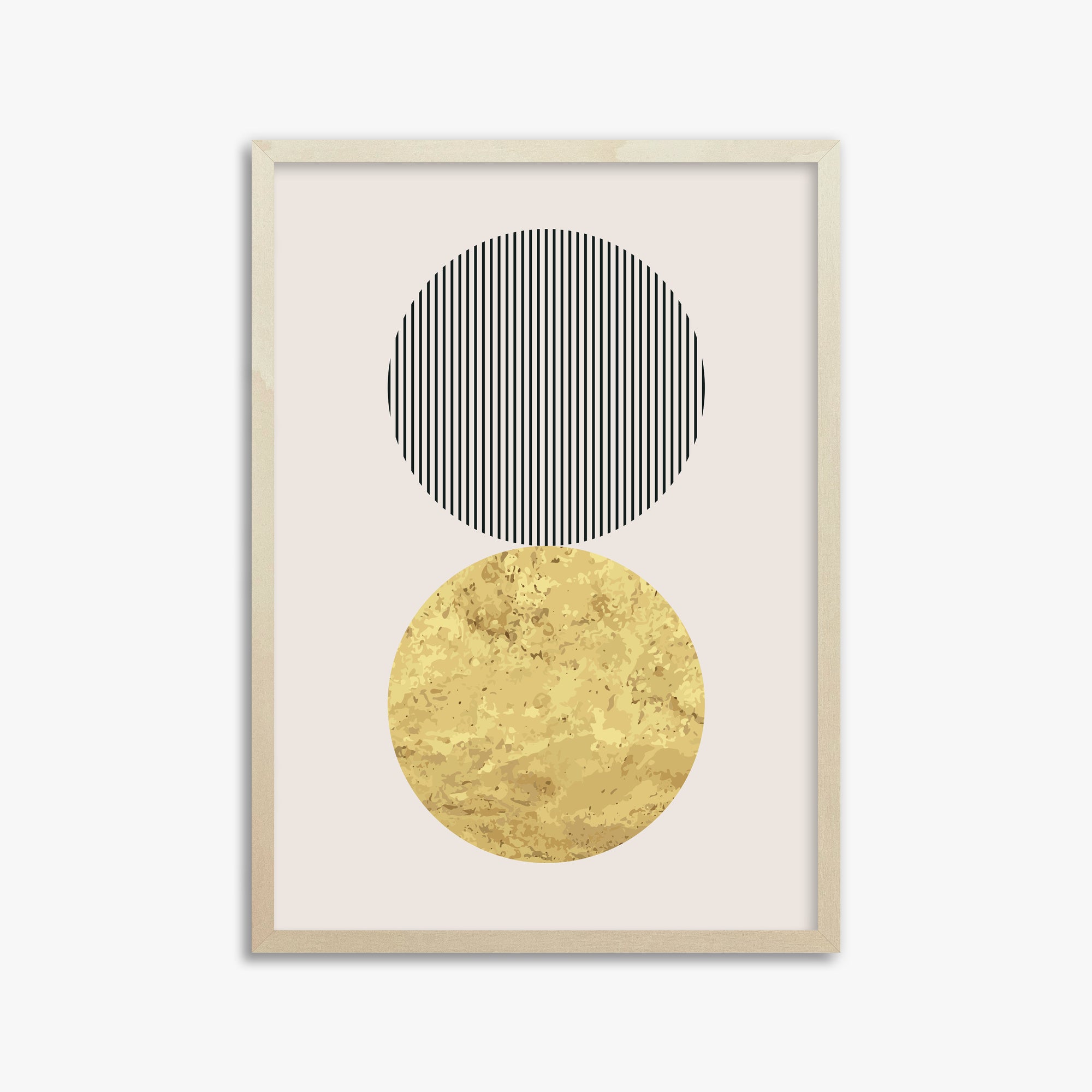 Eclipsed Gold, 50x70cm Framed Art Reproduction With Lime Wood Frame