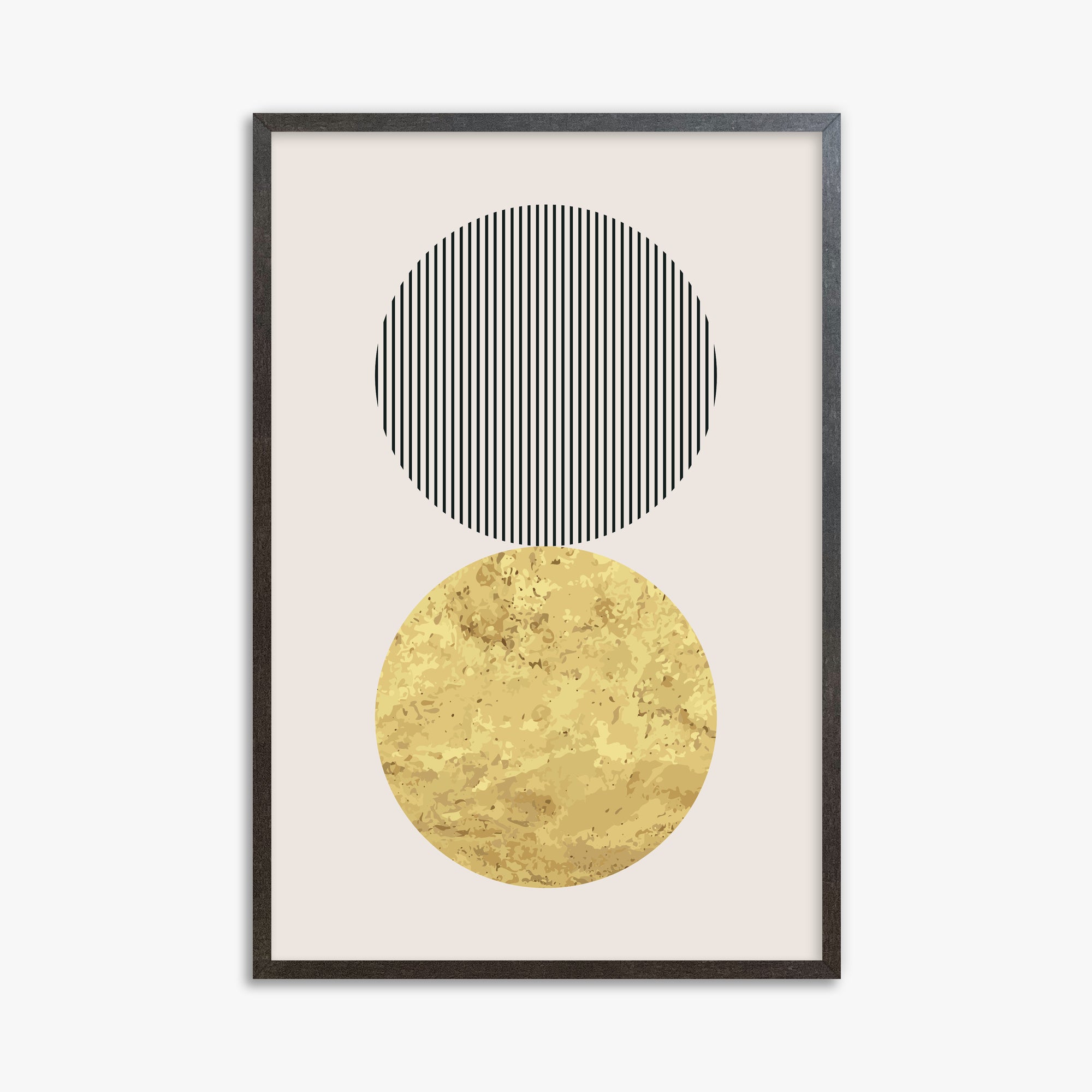 Eclipsed Gold, 61x91cm Framed Art Reproduction With Espresso Frame