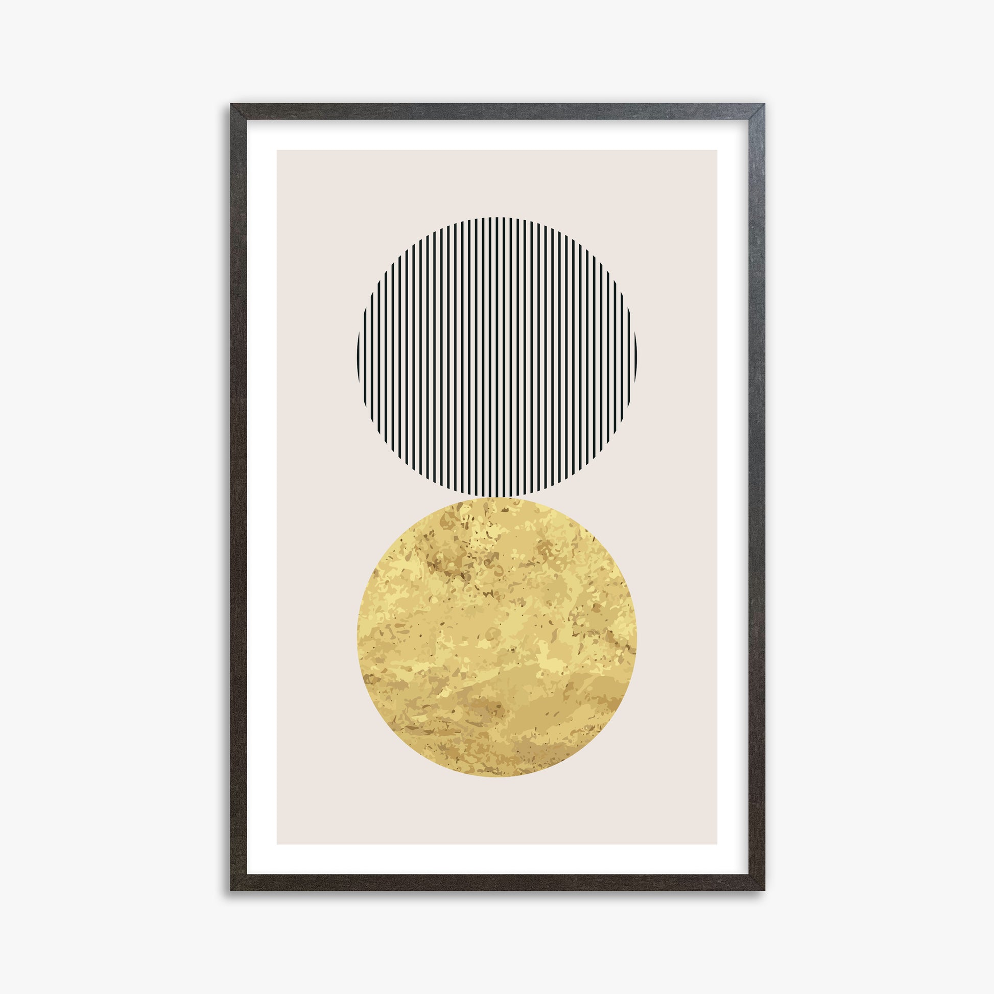 Eclipsed Gold, 61x91cm Framed Art Reproduction With Espresso Frame