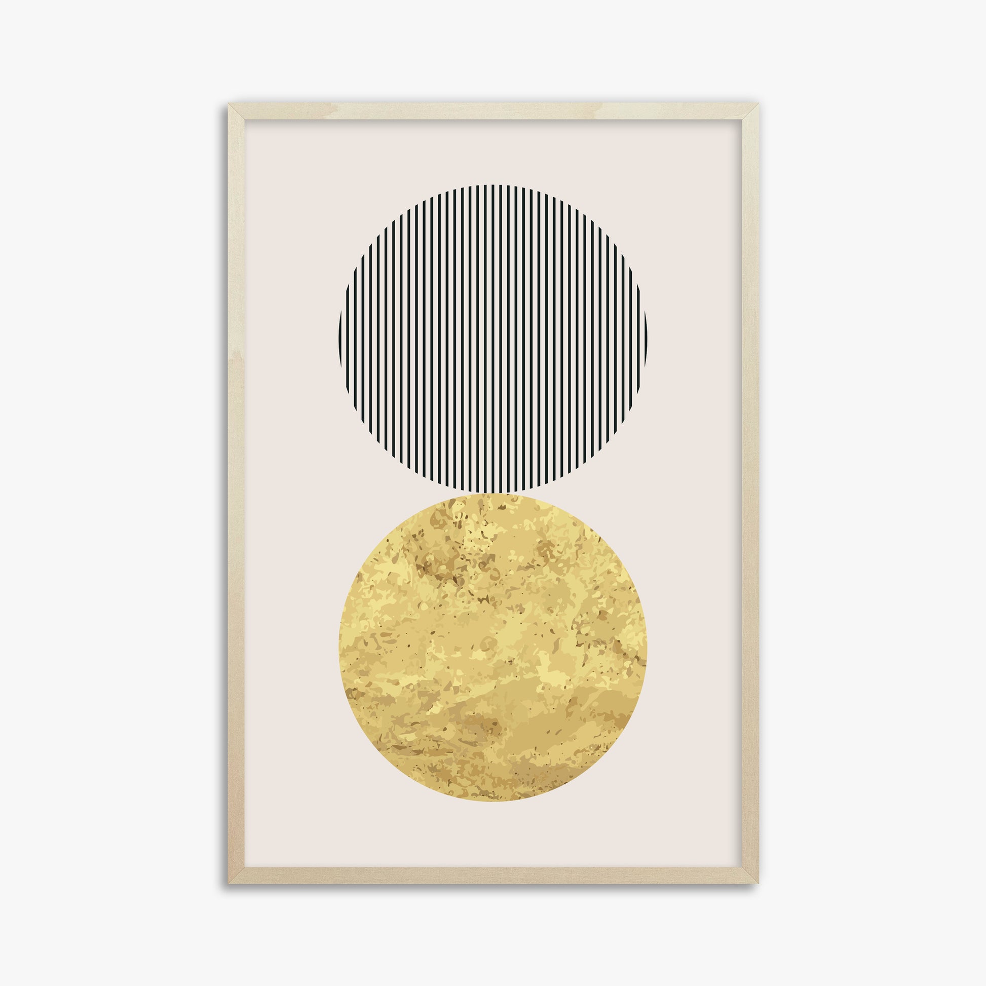 Eclipsed Gold, 61x91cm Framed Art Reproduction With Lime Wood Frame