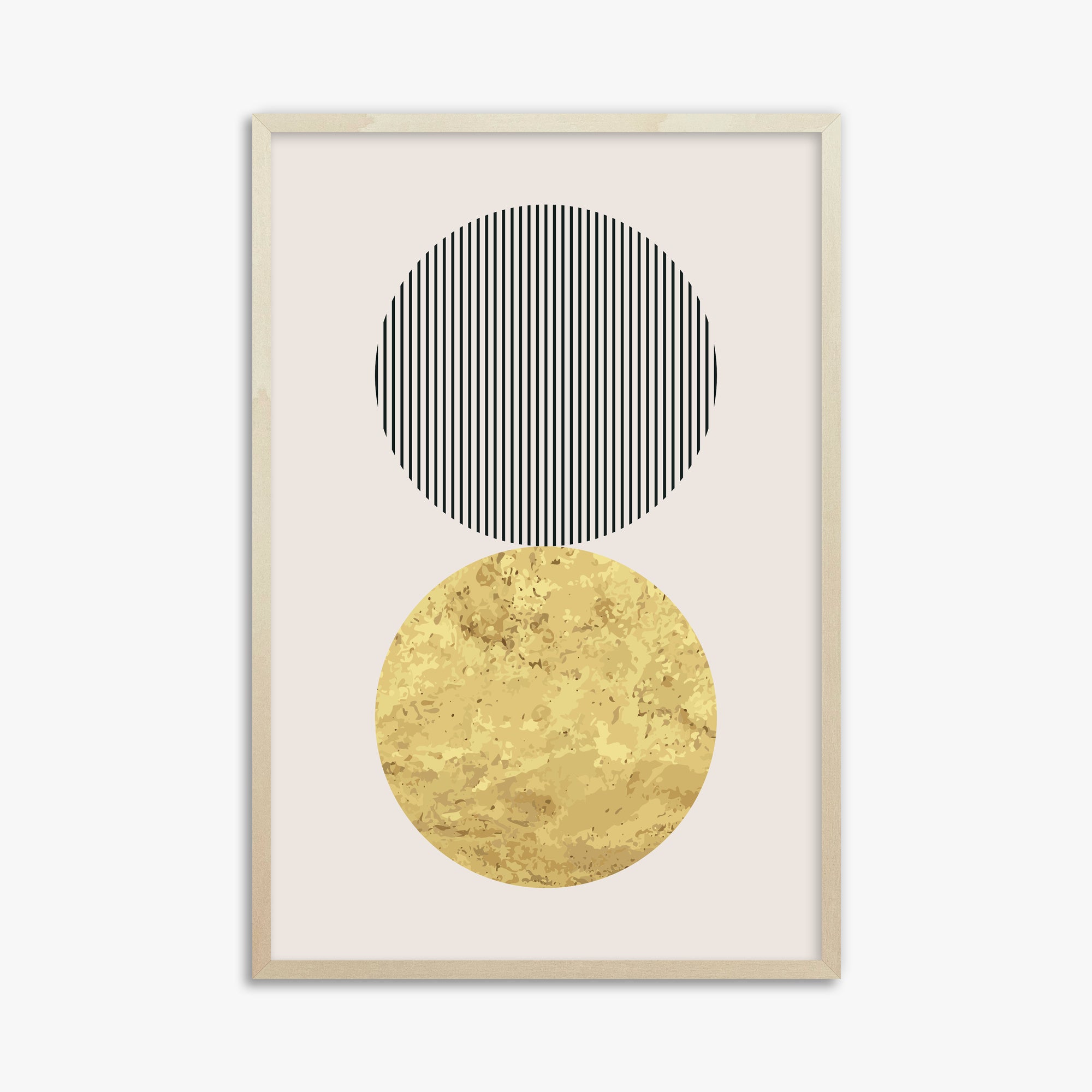 Eclipsed Gold, 61x91cm Framed Art Reproduction With Lime Wood Frame