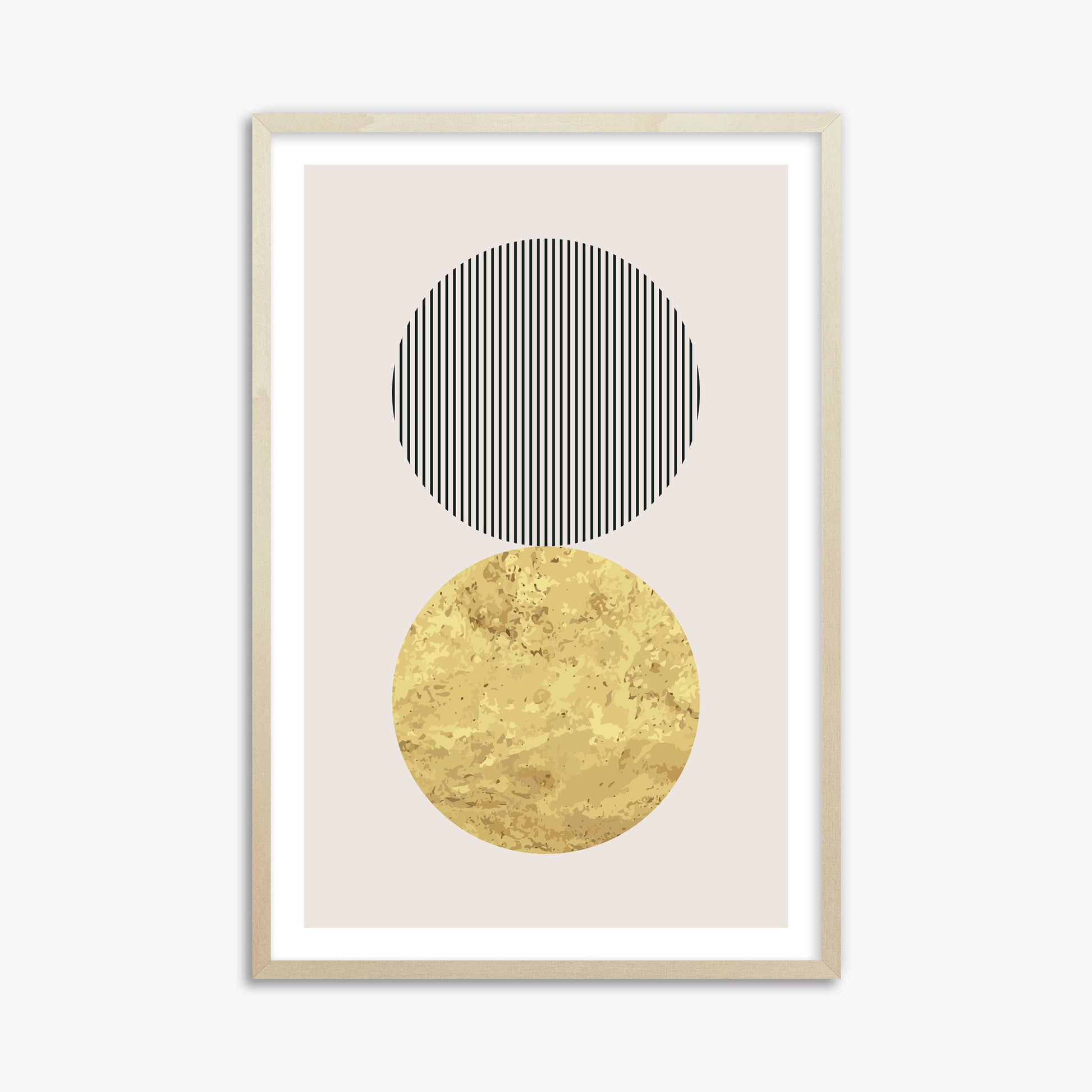 Eclipsed Gold, 61x91cm Framed Art Reproduction With Lime Wood Frame