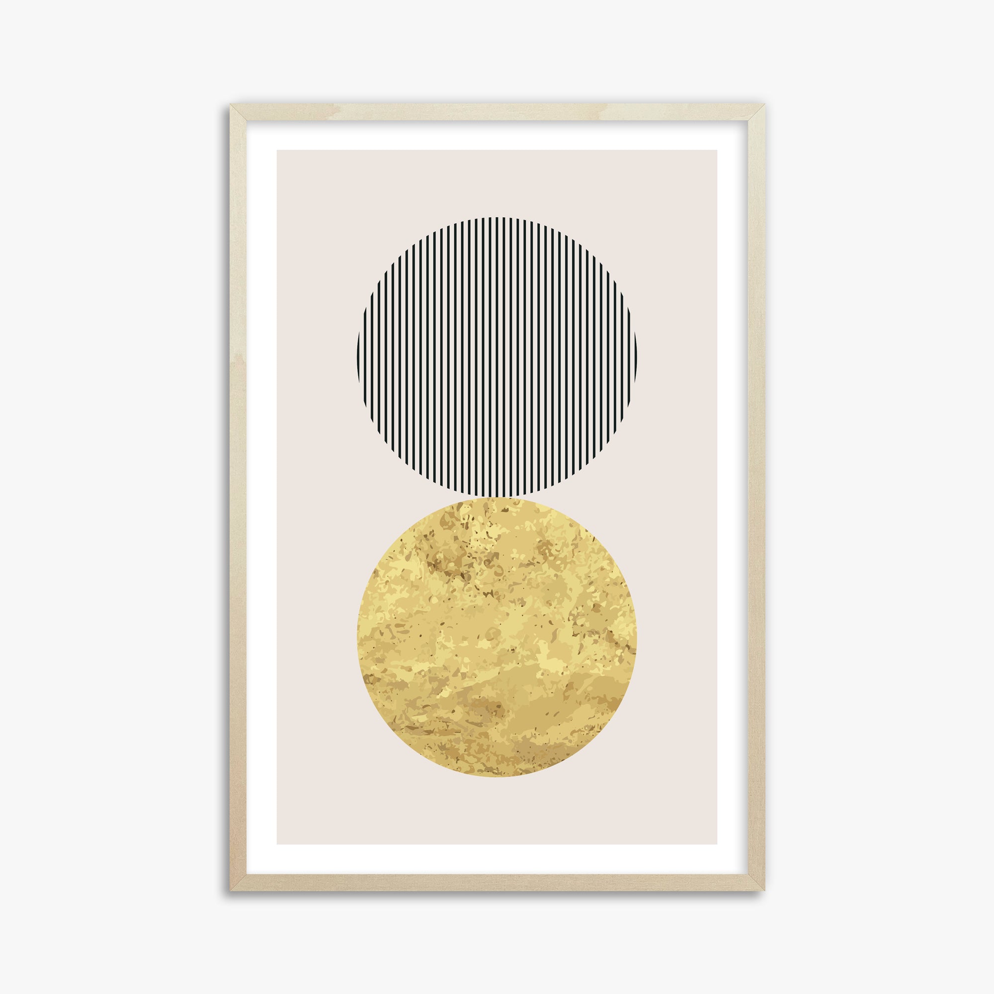 Eclipsed Gold, 61x91cm Framed Art Reproduction With Lime Wood Frame