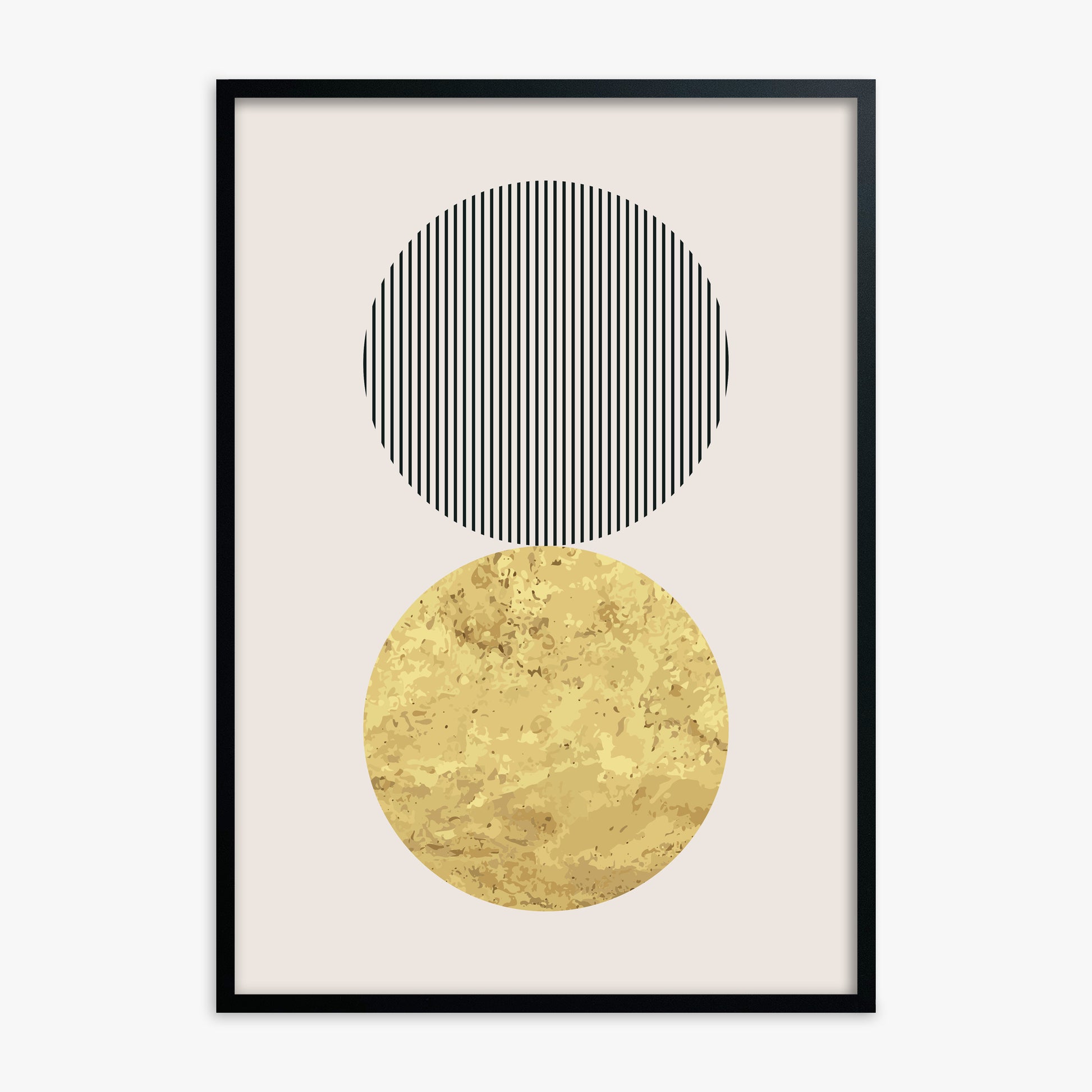 Eclipsed Gold, Black Framed Poster With Black Frame