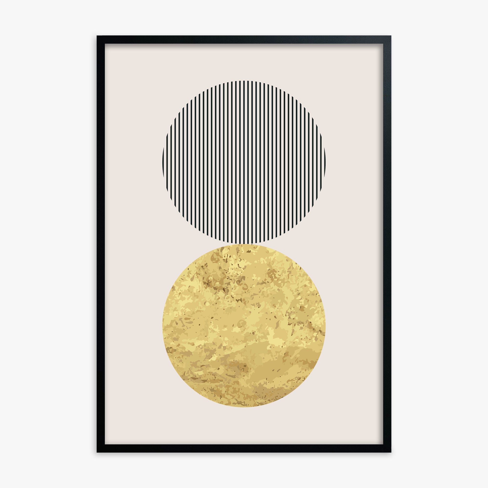 Eclipsed Gold, Black Framed Poster With Black Frame