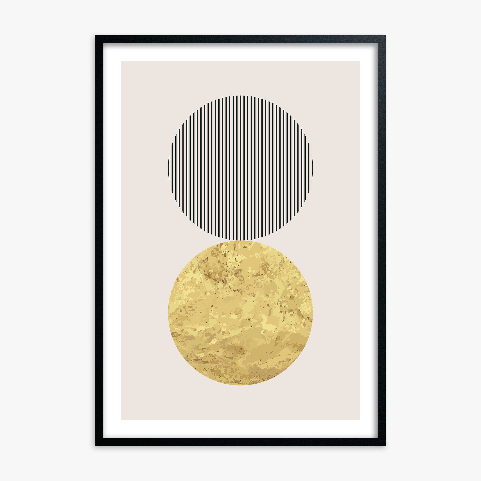 Eclipsed Gold, Black Framed Poster With Black Frame