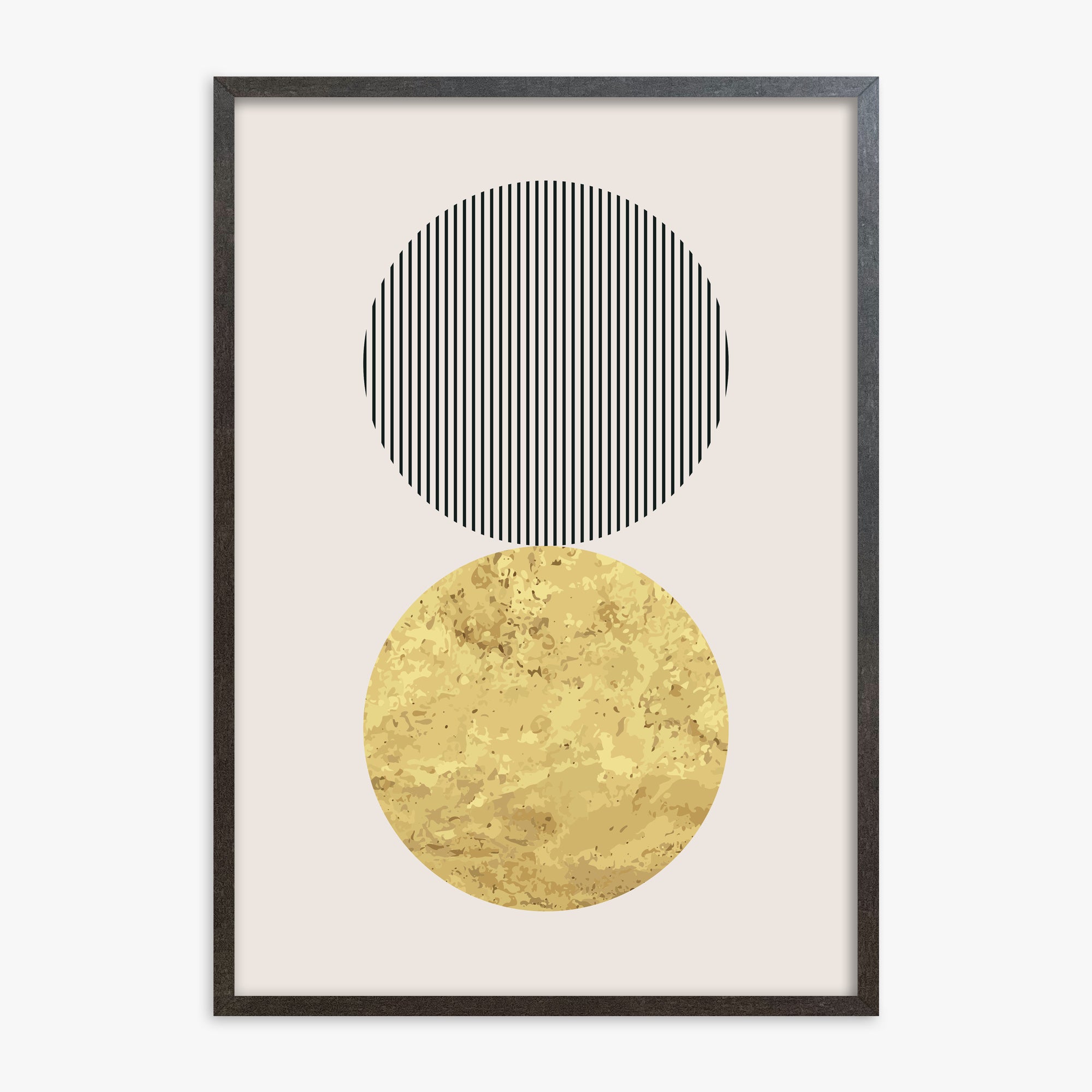 Eclipsed Gold, 70x100cm Framed Art Reproduction With Espresso Frame