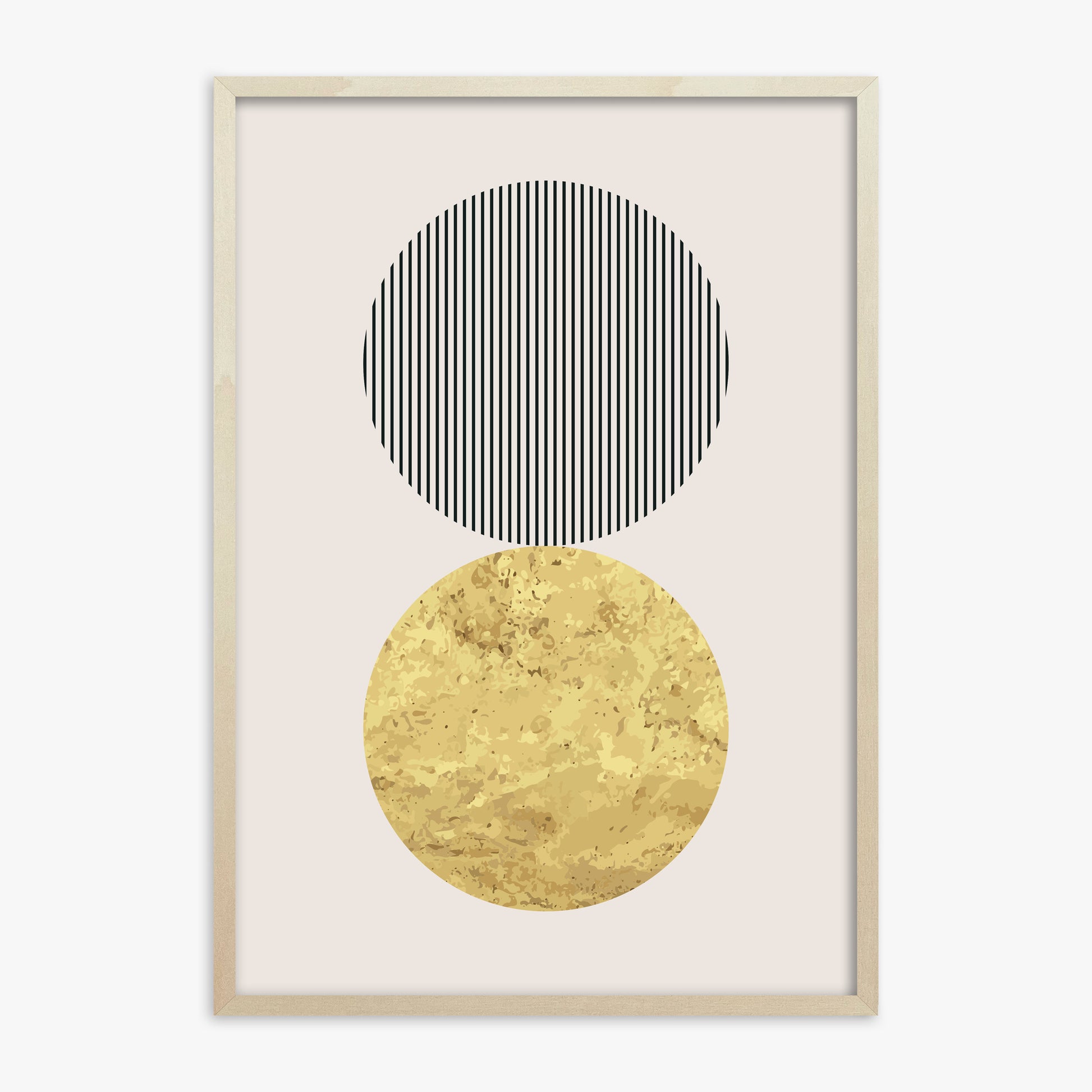 Eclipsed Gold, 70x100cm Framed Art Reproduction With Lime Wood Frame